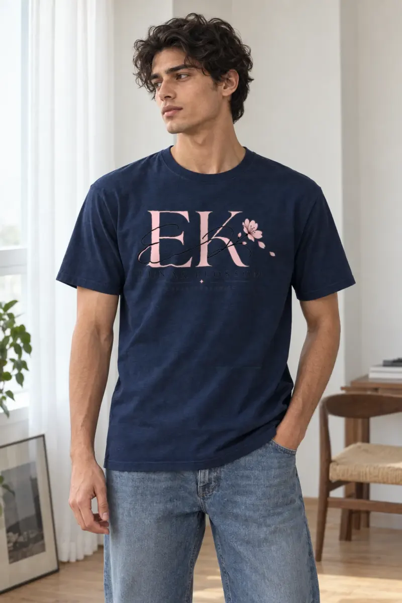 "Lunar Blossom" Heavyweight Unisex Crewneck T-shirt | Gildan 5000