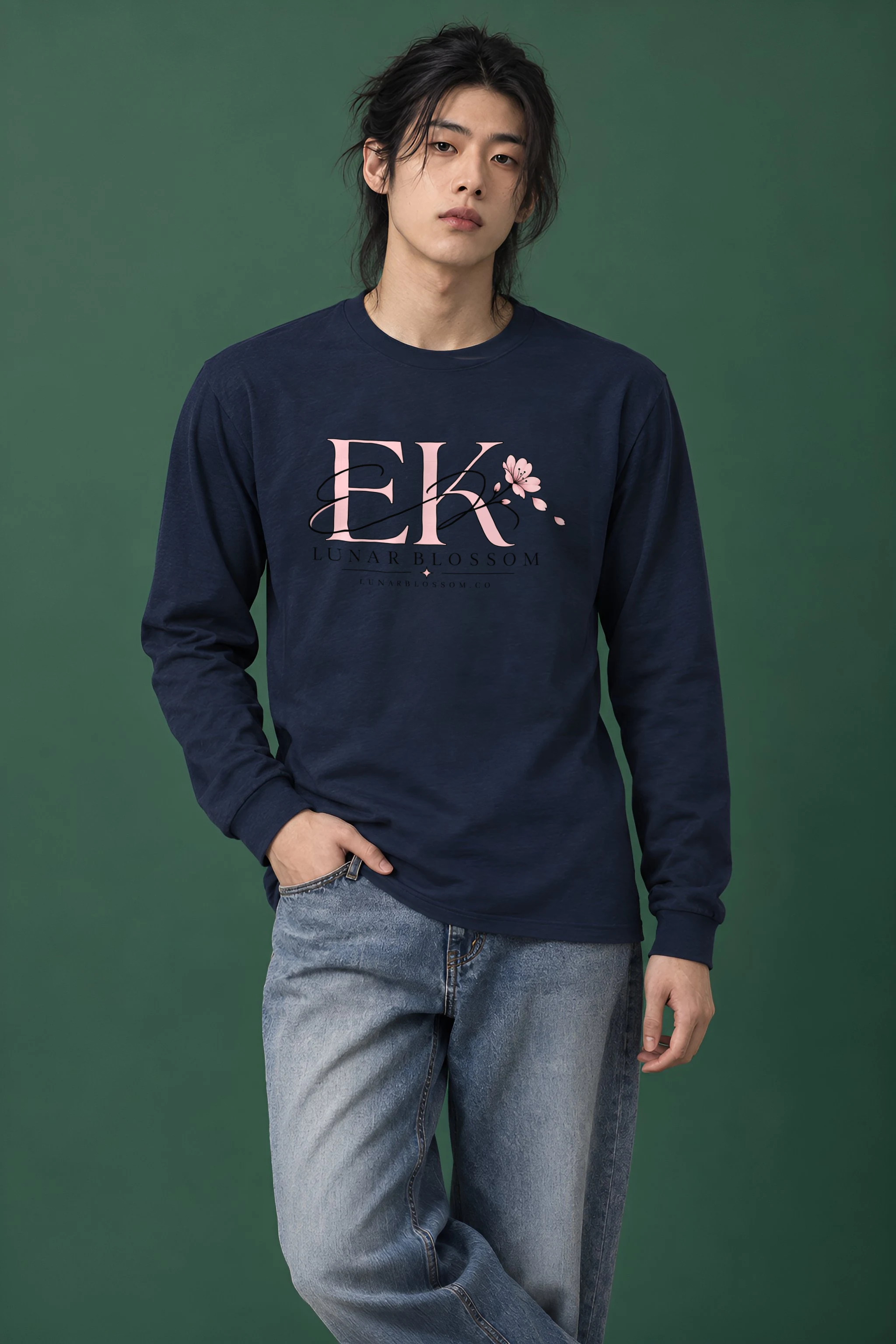 "Lunar Blossom" Unisex Longsleeve T-shirt