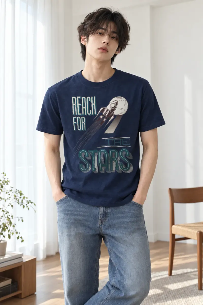 "Lunar Departure" Heavyweight Unisex Crewneck T-shirt