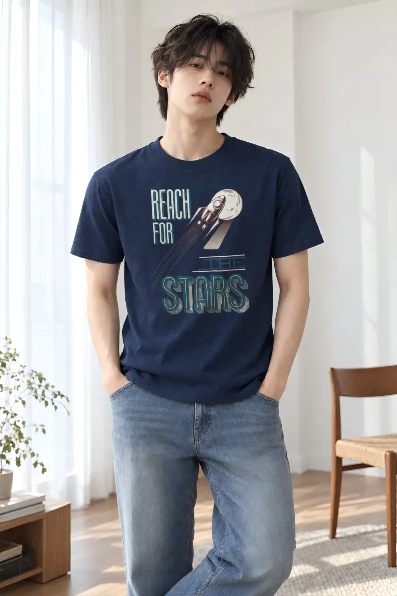 "Lunar Departure" Heavyweight Unisex Crewneck T-shirt