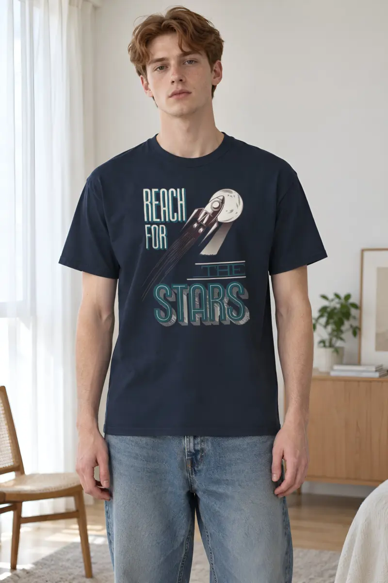 "Lunar Departure" Heavyweight Unisex Crewneck T-shirt