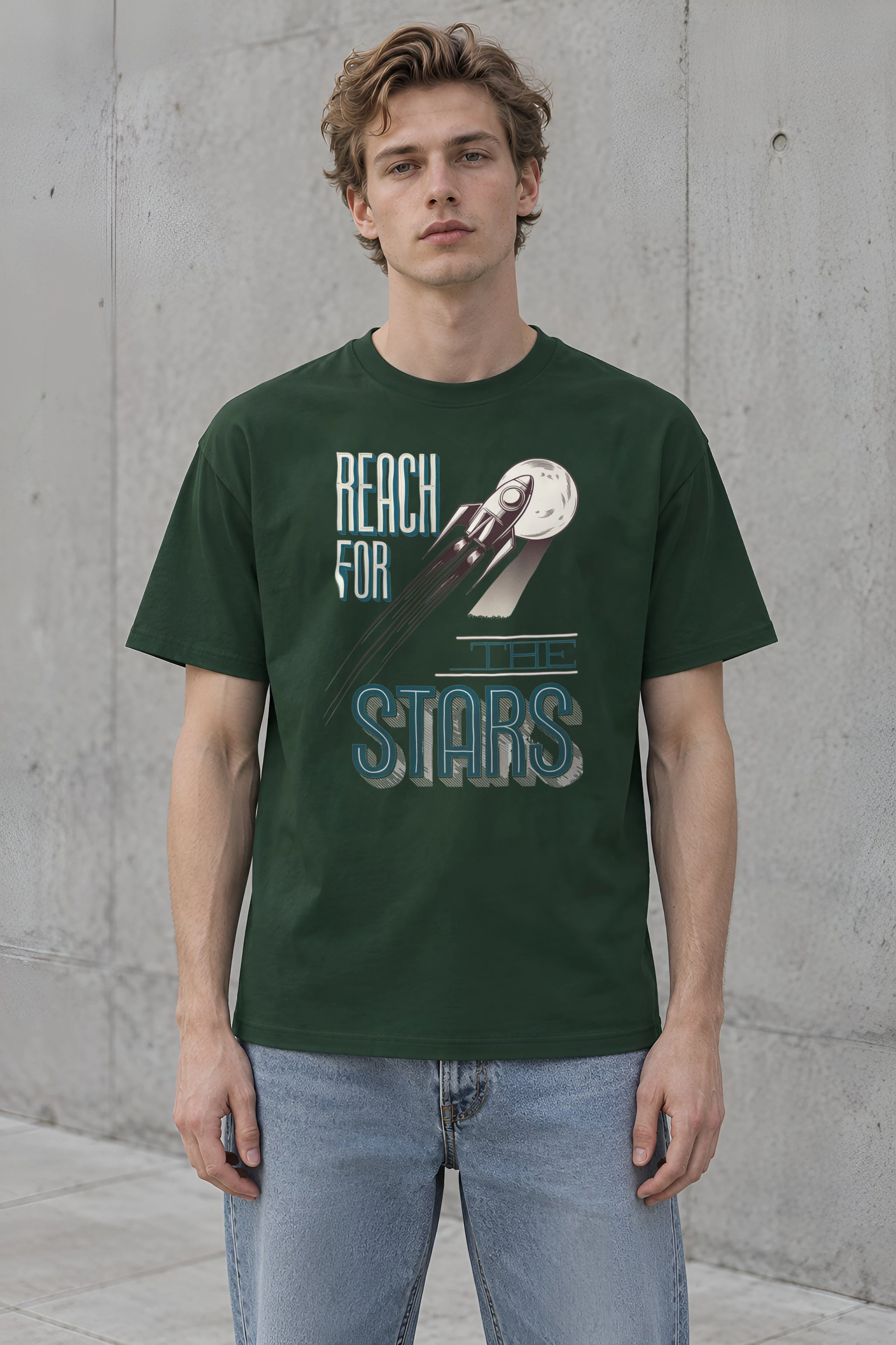 "Lunar Departure" Heavyweight Unisex Crewneck T-shirt
