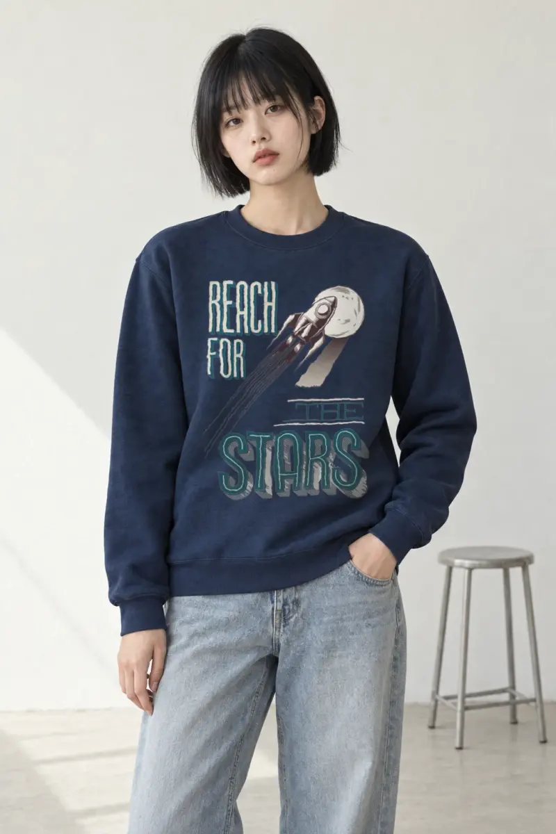 "Lunar Launch" Heavy Blend Unisex Crewneck Sweatshirt | Gildan 18000