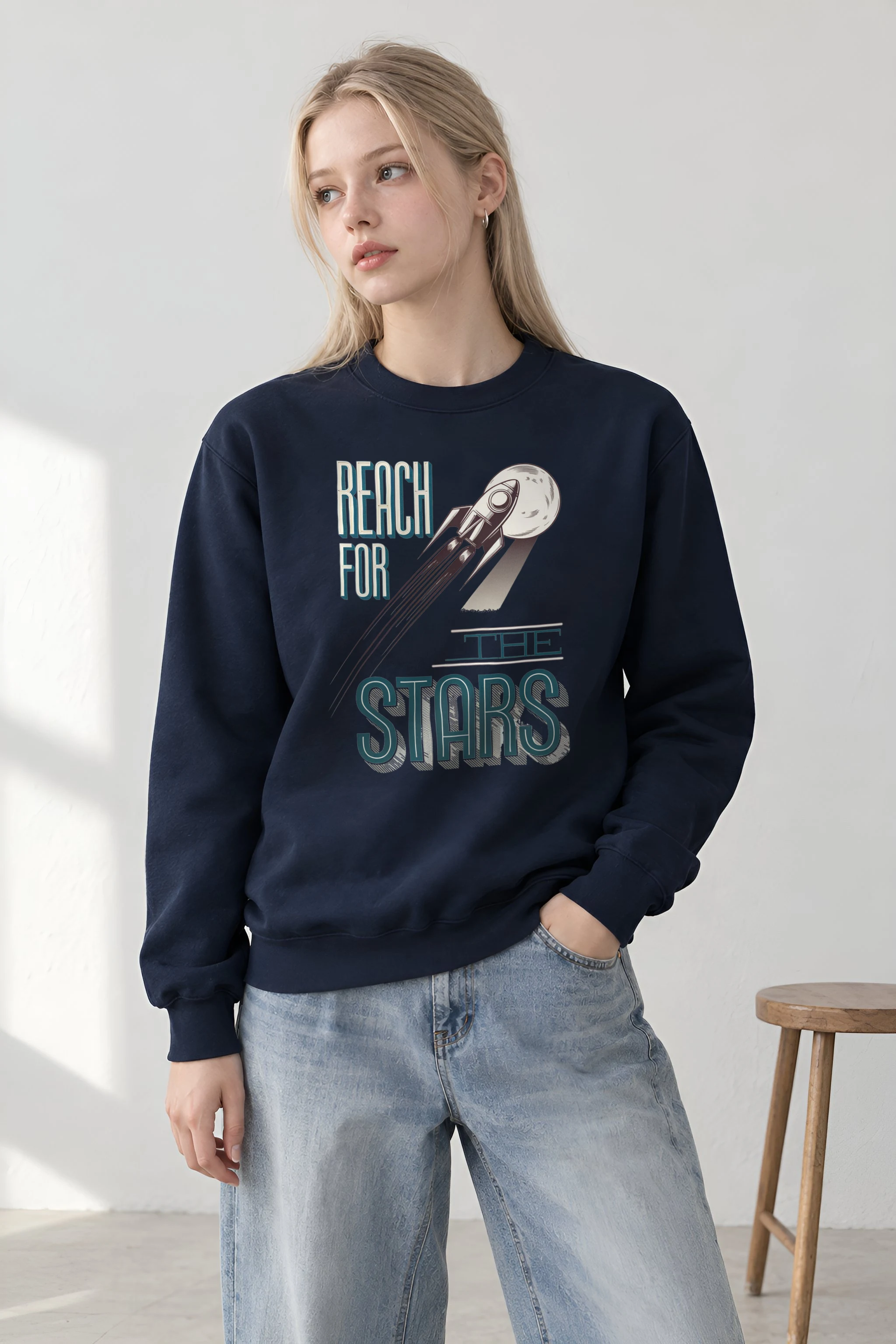 "Lunar Launch" 1 Crewneck Sweatshirt