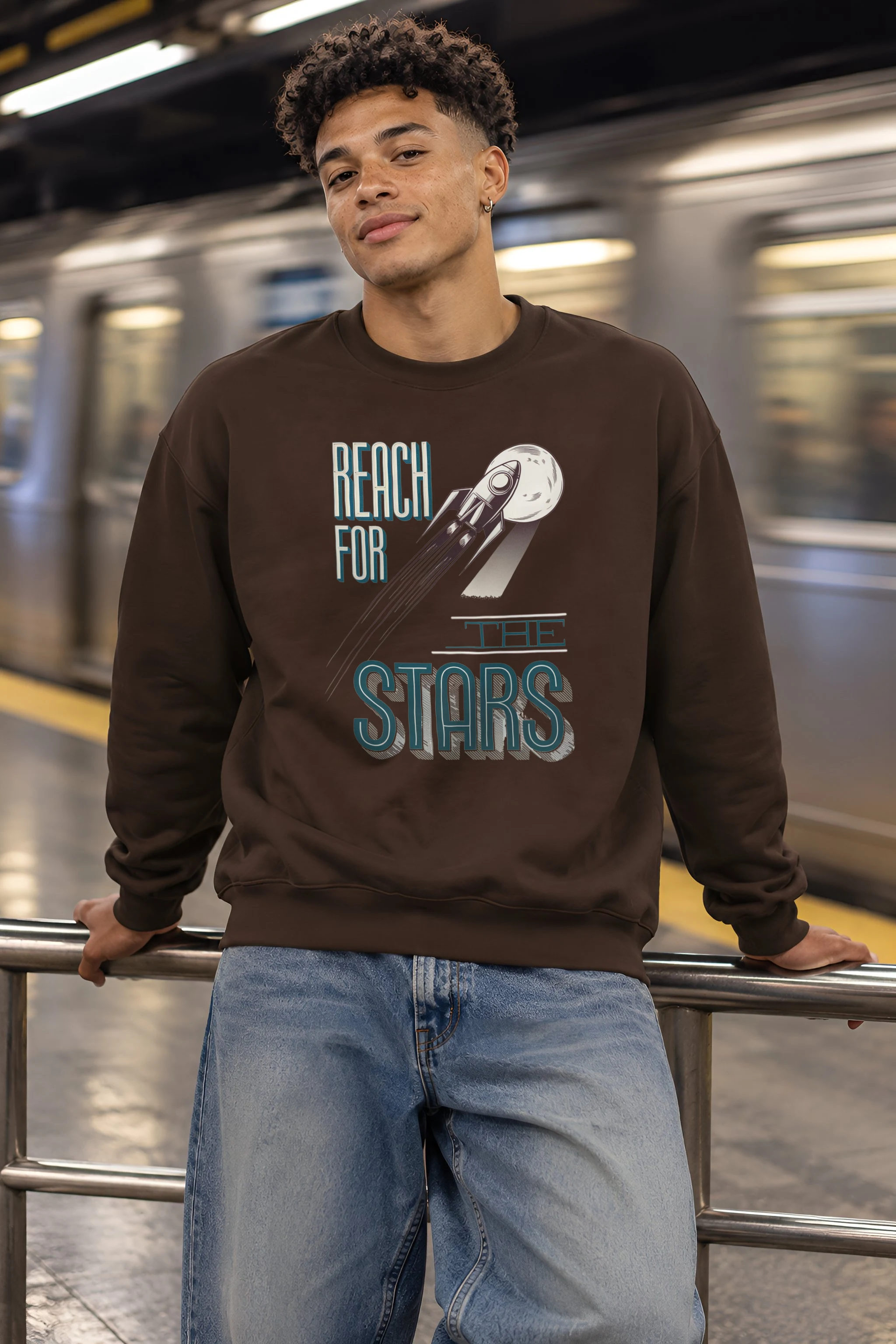 "Lunar Launch" 1 Crewneck Sweatshirt