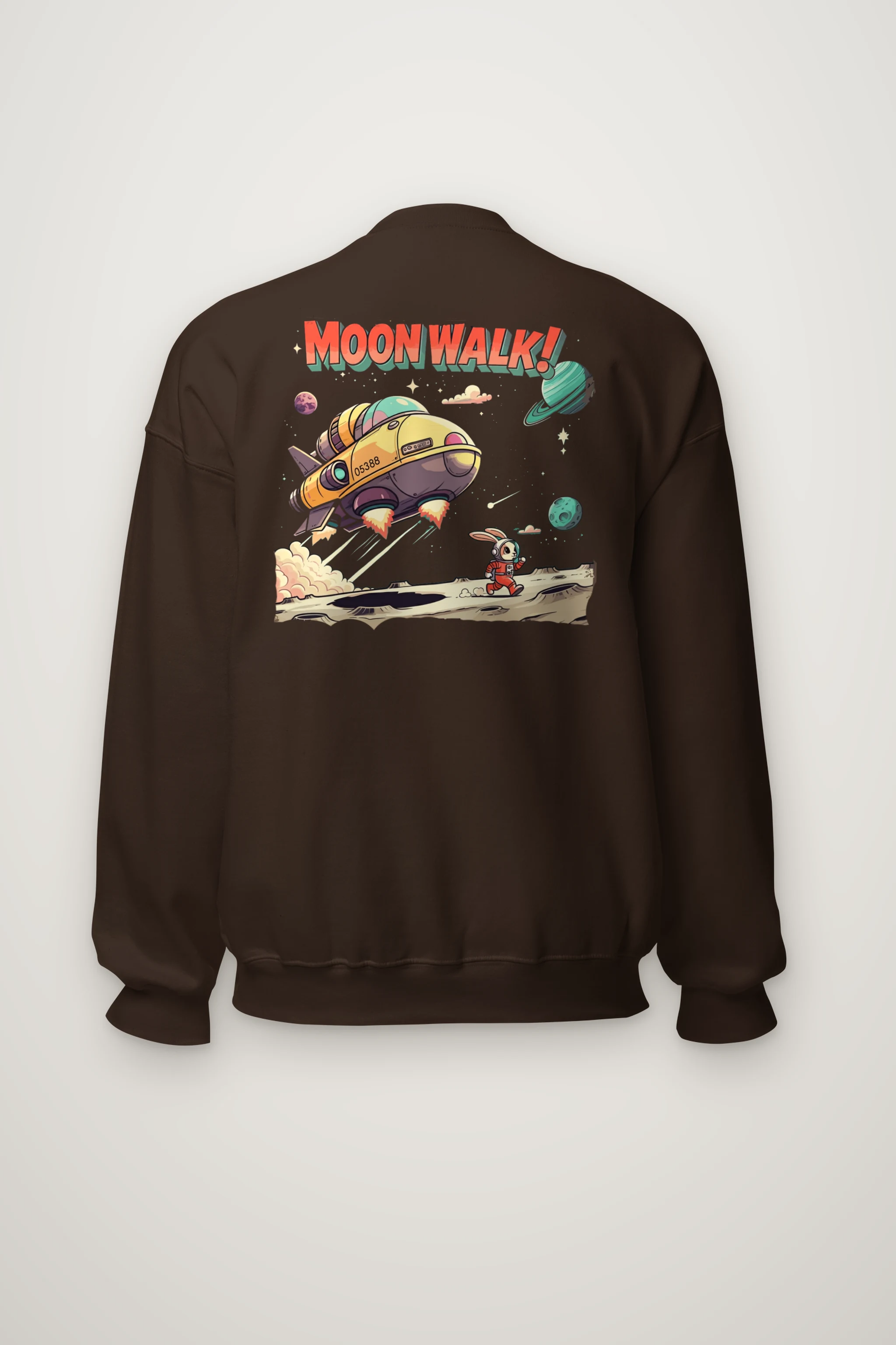 "Lunar Rabbit Rocket" Heavy Blend Unisex Crewneck Sweatshirt