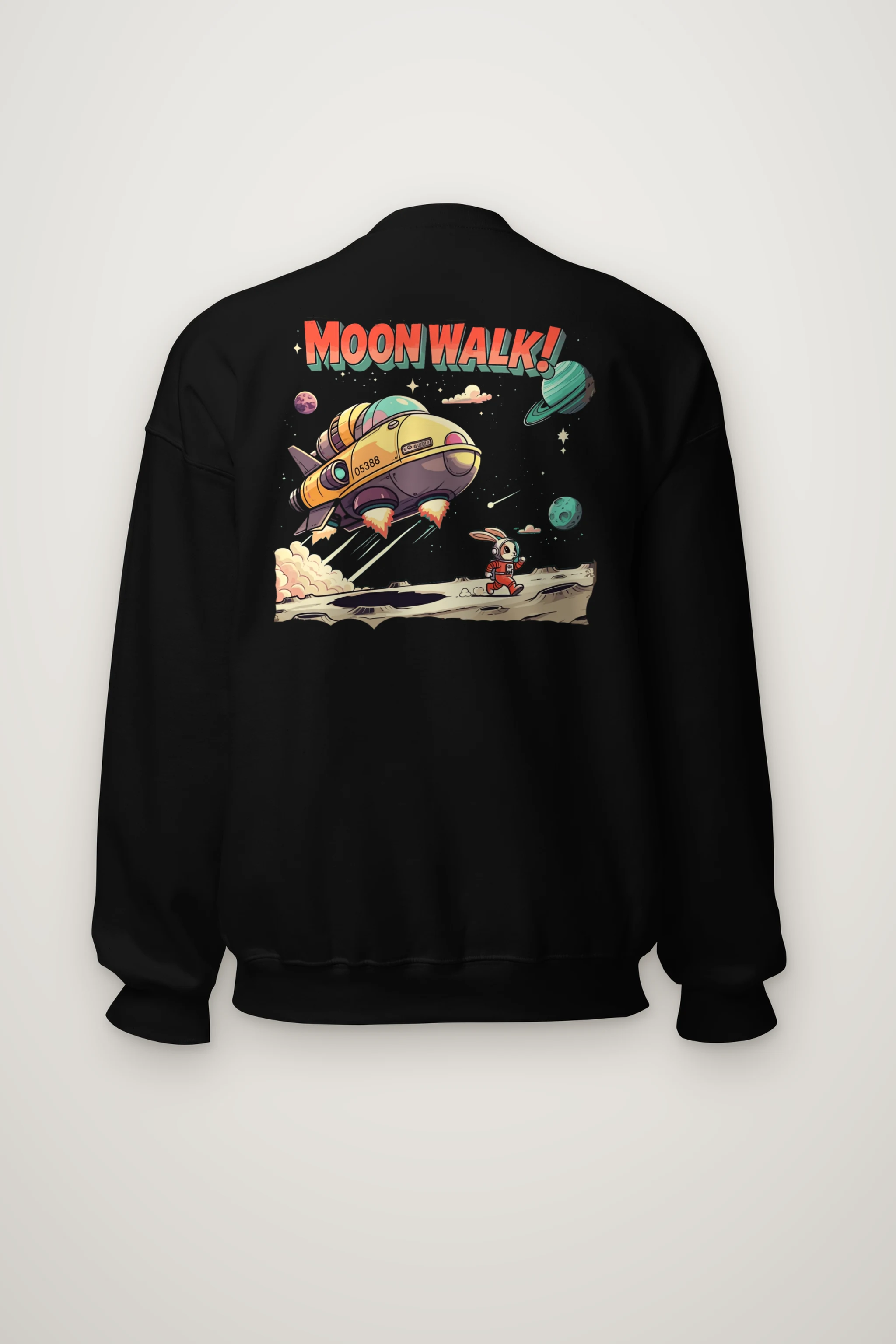 "Lunar Rabbit Rocket" Heavy Blend Unisex Crewneck Sweatshirt