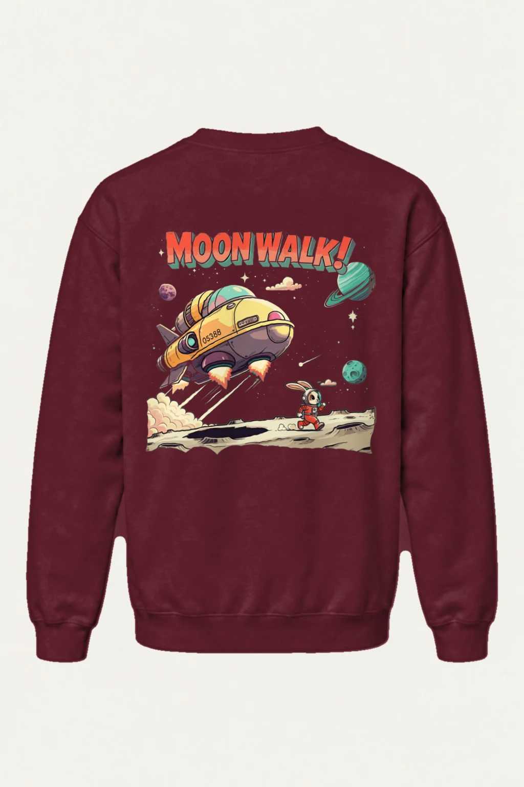 "Lunar Rabbit Rocket" Heavy Blend Unisex Crewneck Sweatshirt | Gildan 18000