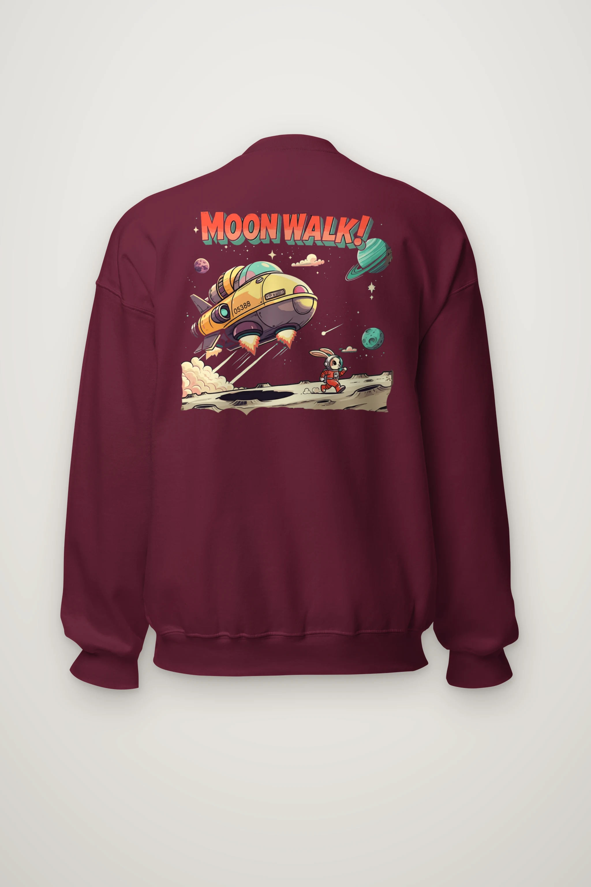 "Lunar Rabbit Rocket" Heavy Blend Unisex Crewneck Sweatshirt