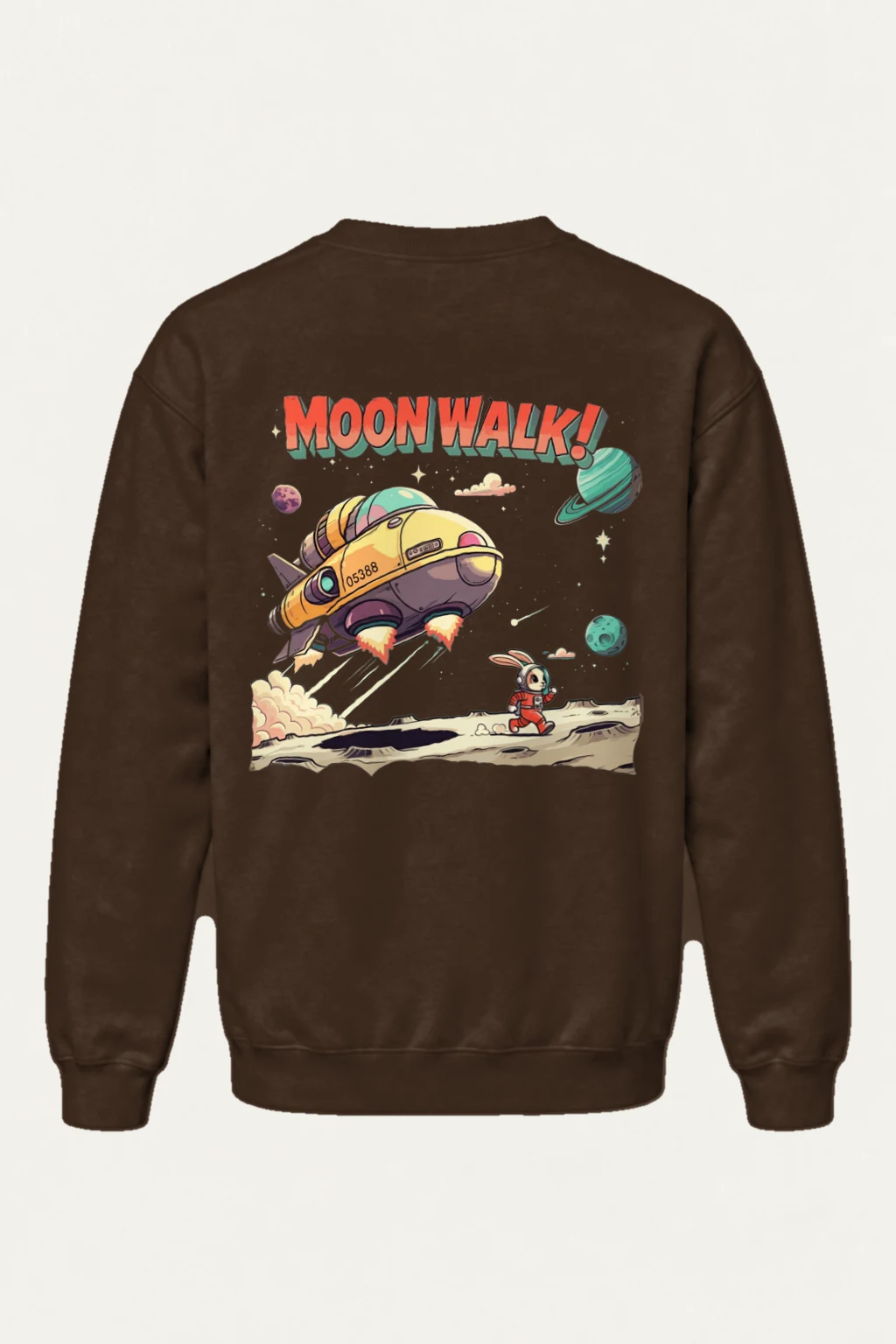 "Lunar Rabbit Rocket" Heavy Blend Unisex Crewneck Sweatshirt | Gildan 18000