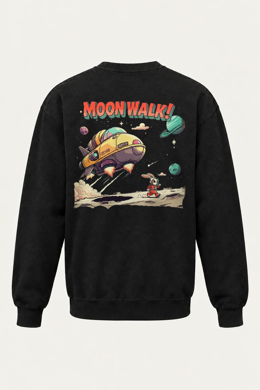 "Lunar Rabbit Rocket" Heavy Blend Unisex Crewneck Sweatshirt | Gildan 18000