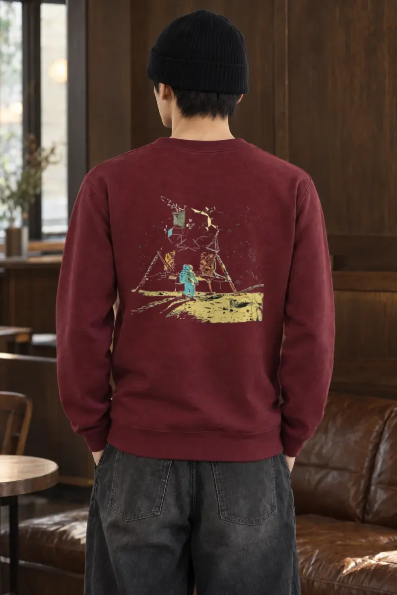 "Lunar Wreck Explorer" Heavy Blend Unisex Crewneck Sweatshirt