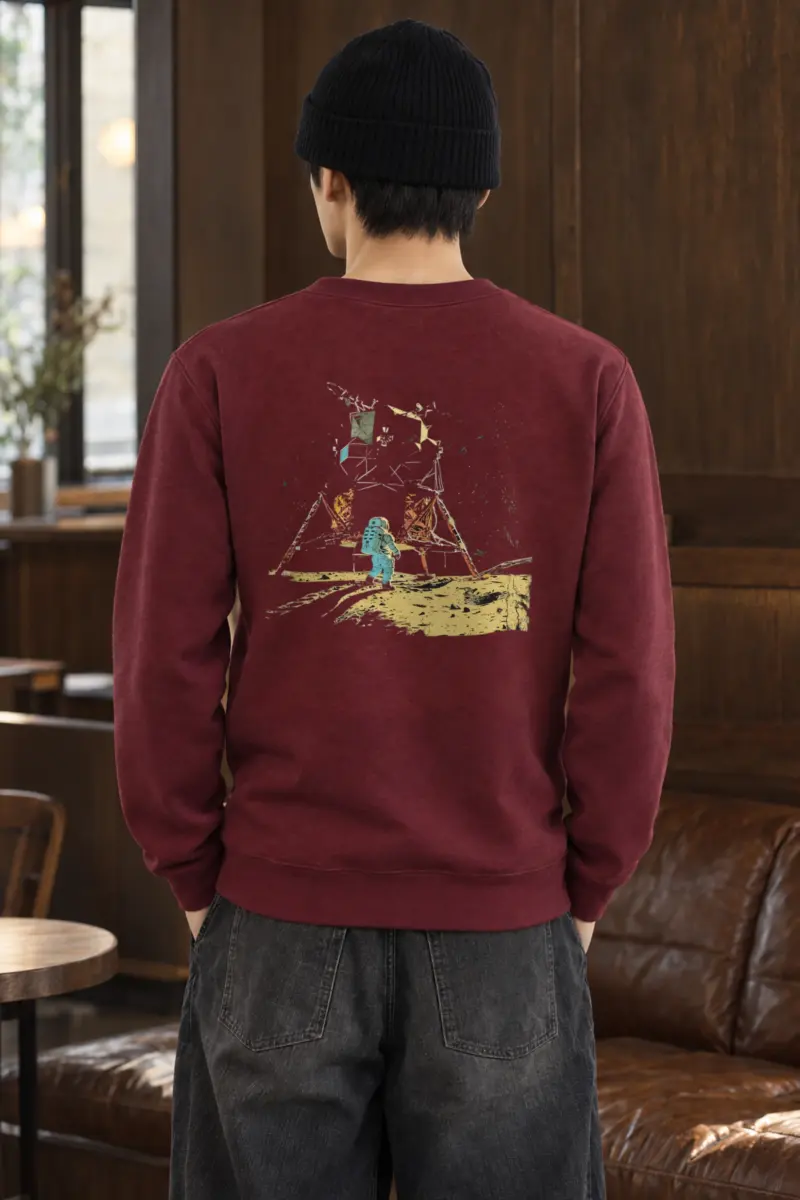 "Lunar Wreck Explorer" Heavy Blend Unisex Crewneck Sweatshirt
