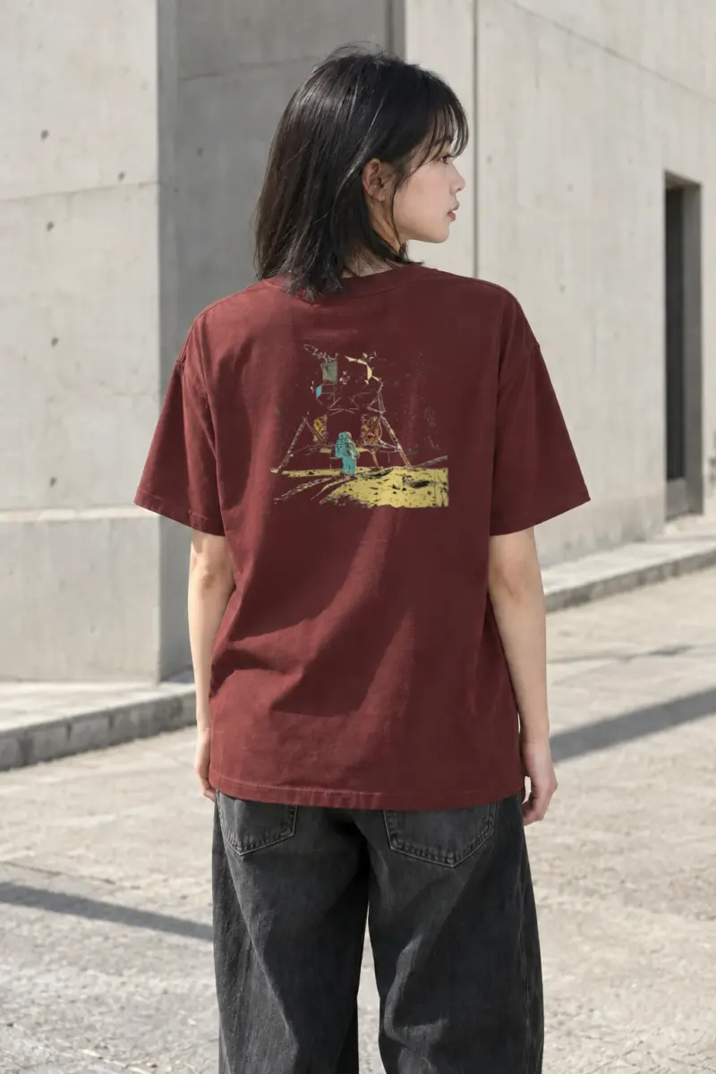 "Lunar Wreck Explorer" Heavyweight Unisex Crewneck T-shirt | Gildan 5000