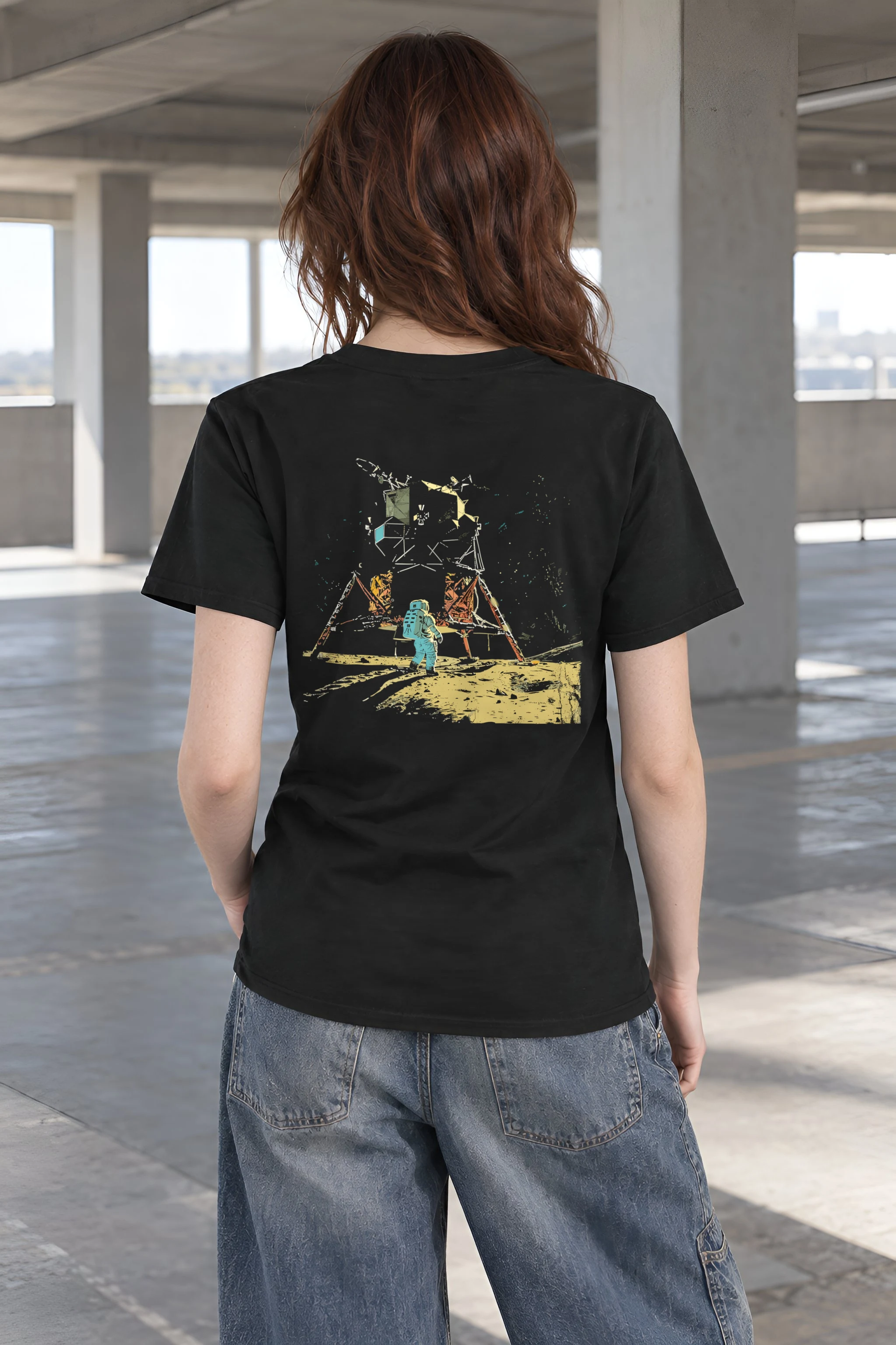"Lunar Wreck Explorer" Heavyweight Unisex Crewneck T-shirt