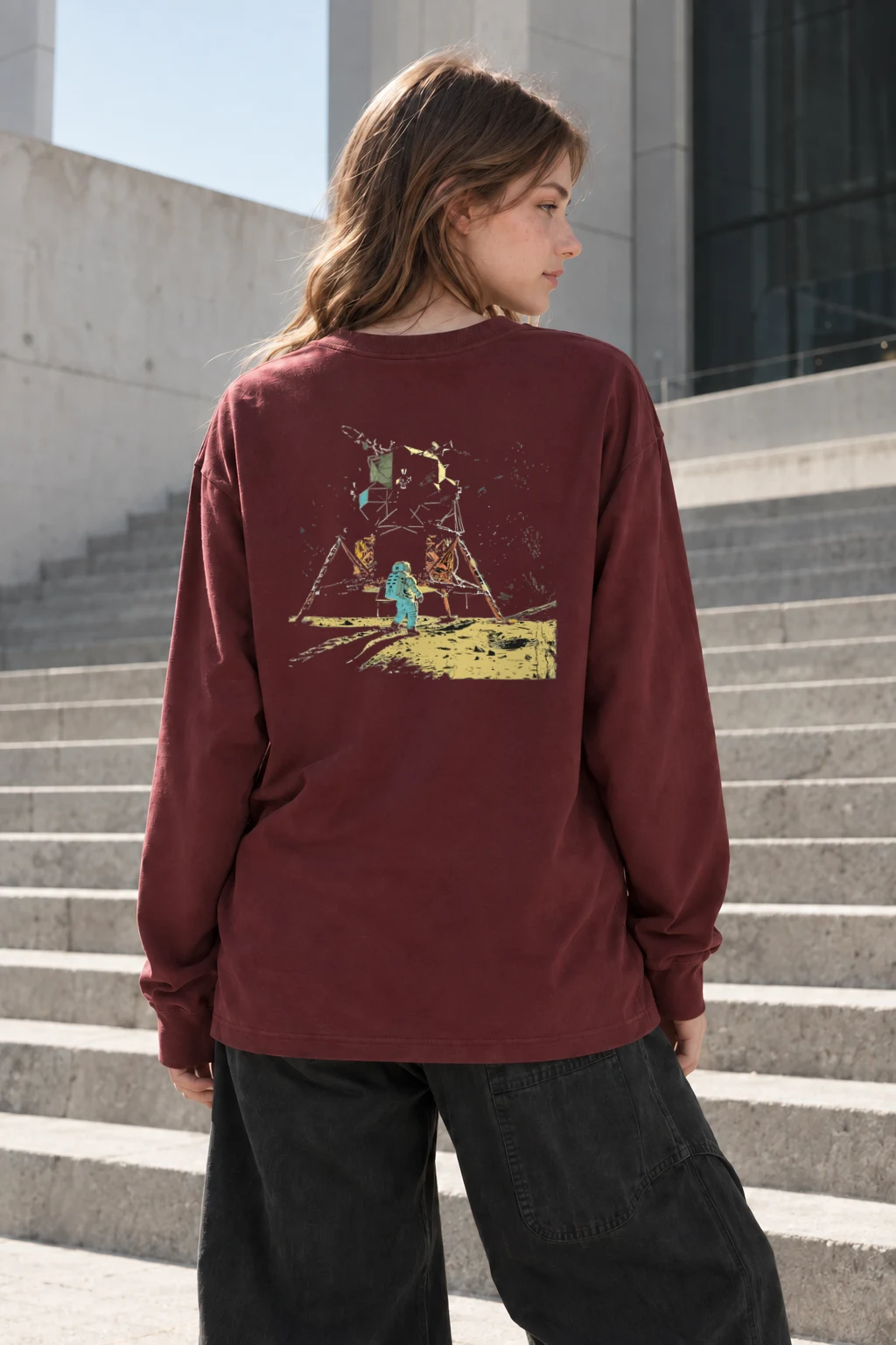 "Lunar Wreck Explorer" Unisex Longsleeve T-shirt | Gildan 2400
