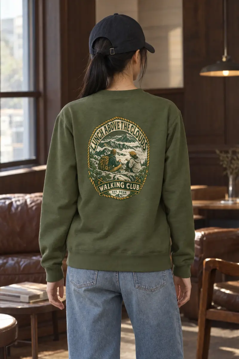 "Lunch Above the Clouds" Heavy Blend Unisex Crewneck Sweatshirt