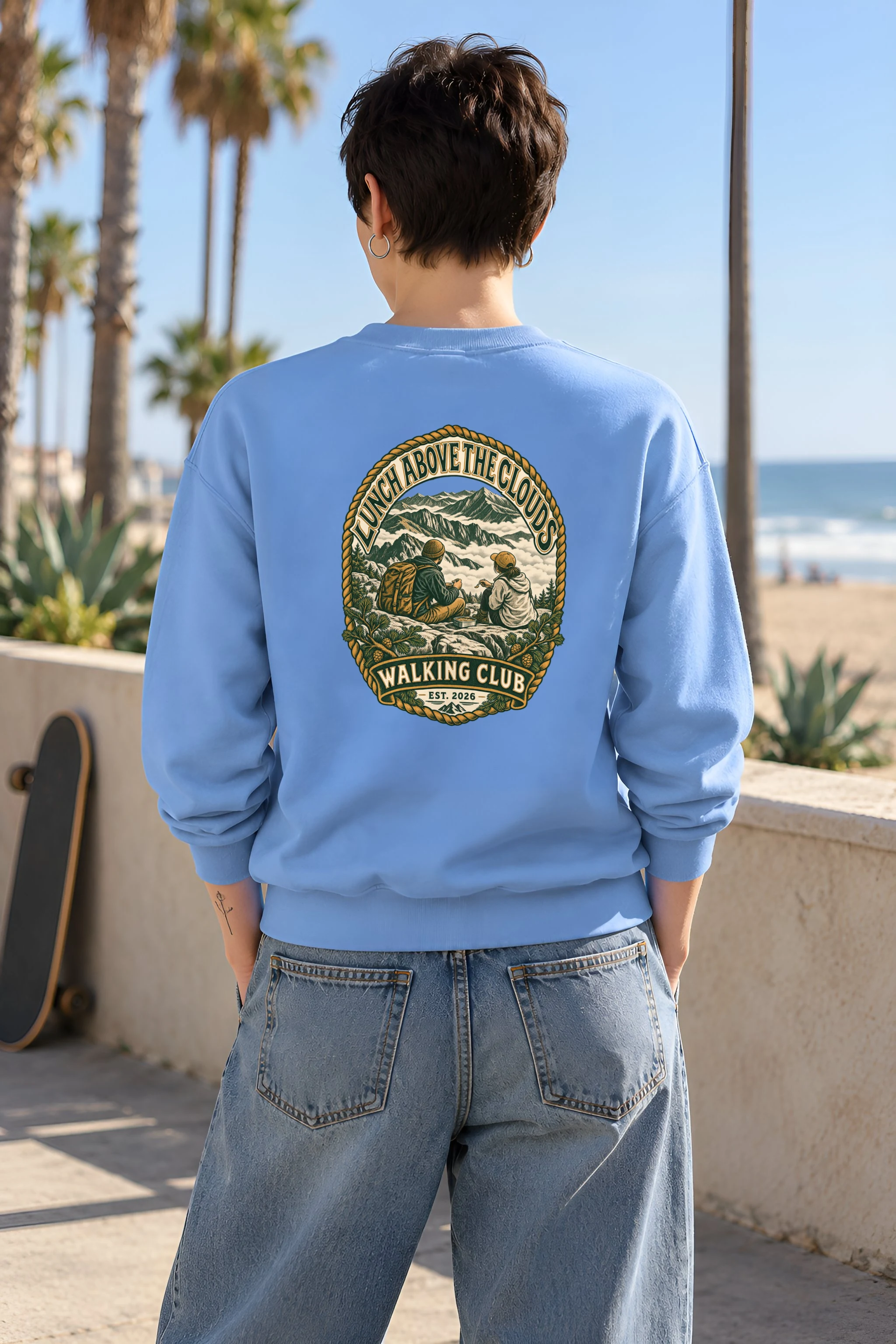 "Lunch Above the Clouds" Heavy Blend Unisex Crewneck Sweatshirt