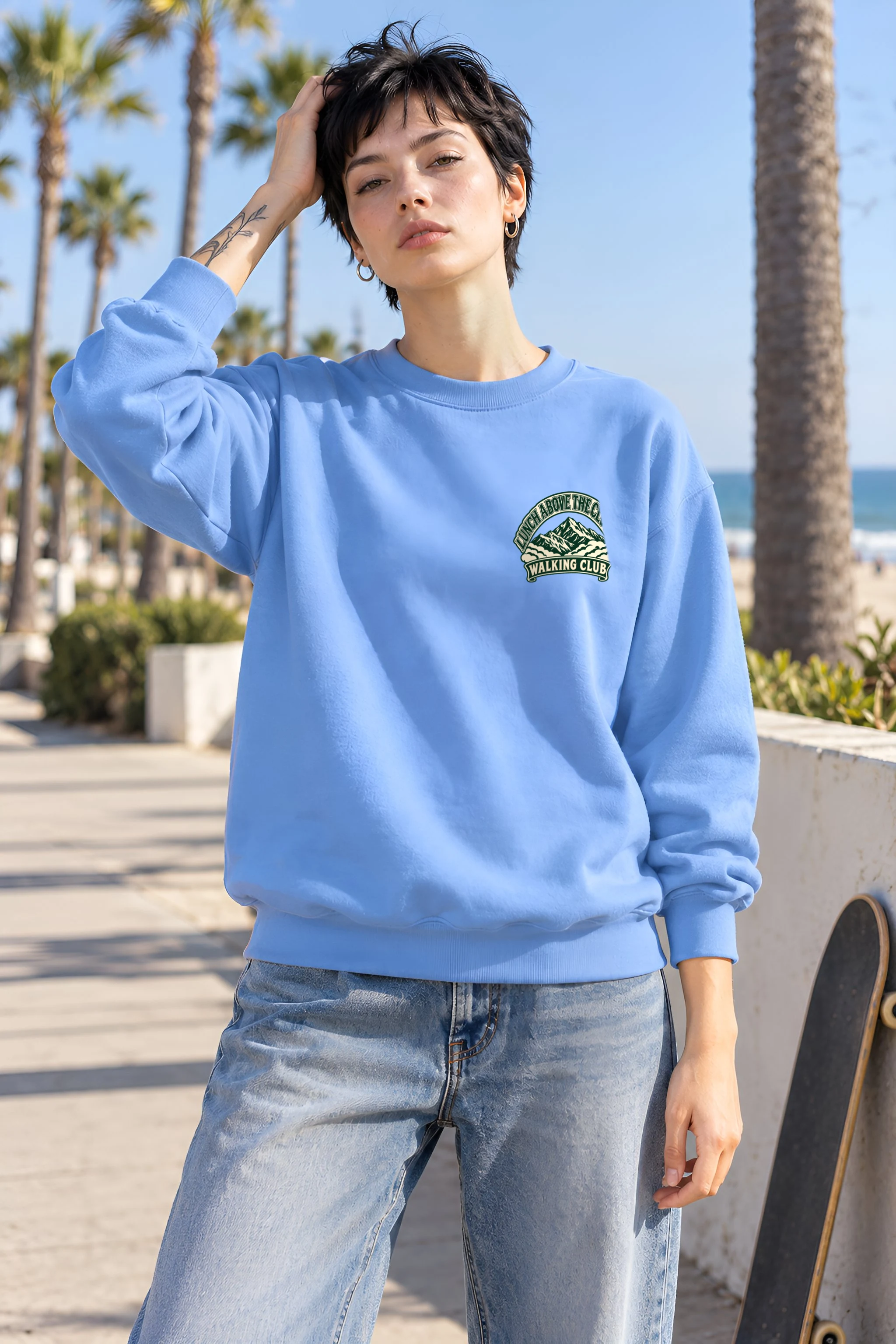 "Lunch Above the Clouds" Heavy Blend Unisex Crewneck Sweatshirt