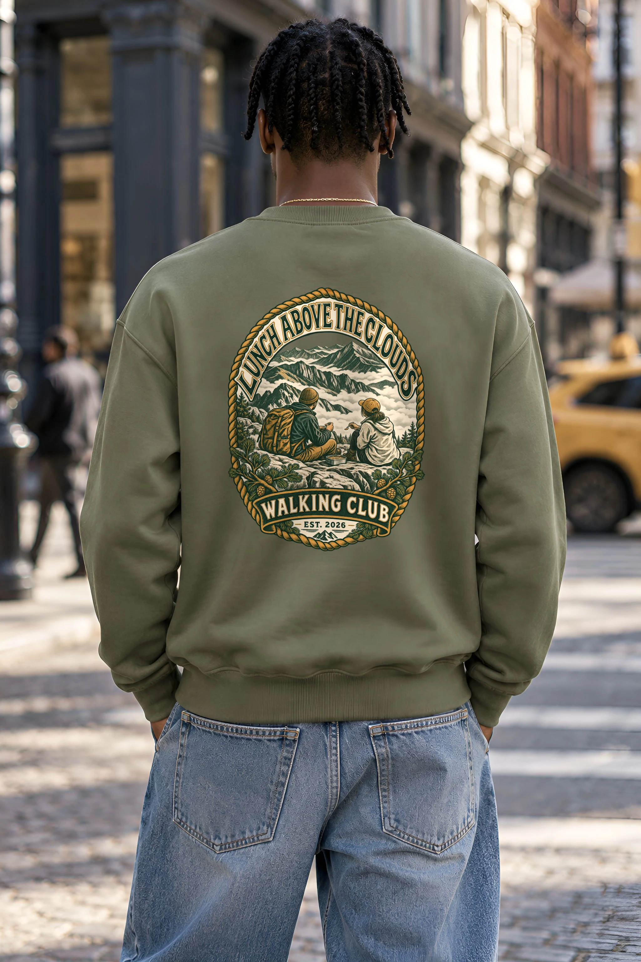 "Lunch Above the Clouds" Heavy Blend Unisex Crewneck Sweatshirt