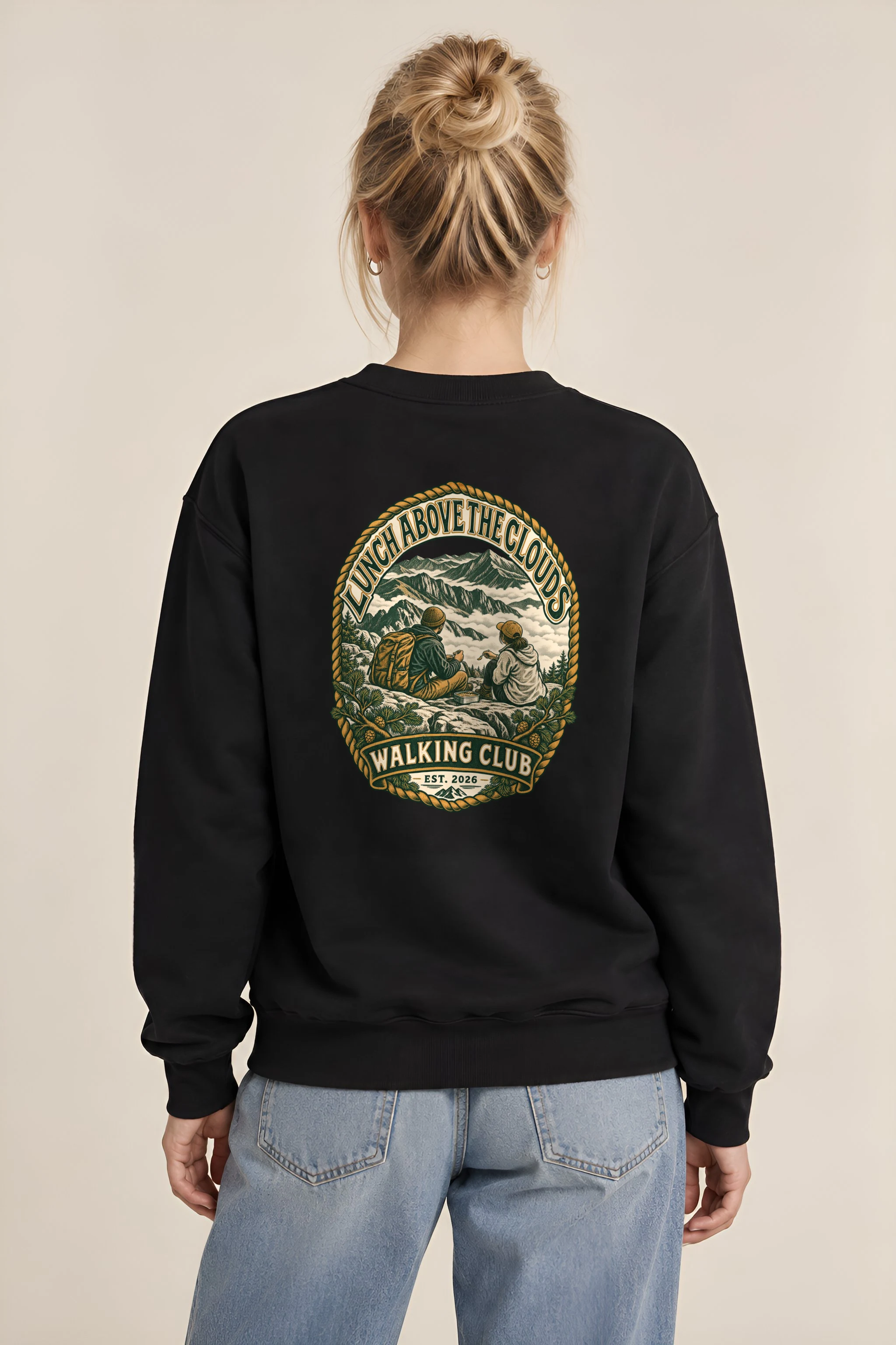 "Lunch Above the Clouds" Heavy Blend Unisex Crewneck Sweatshirt