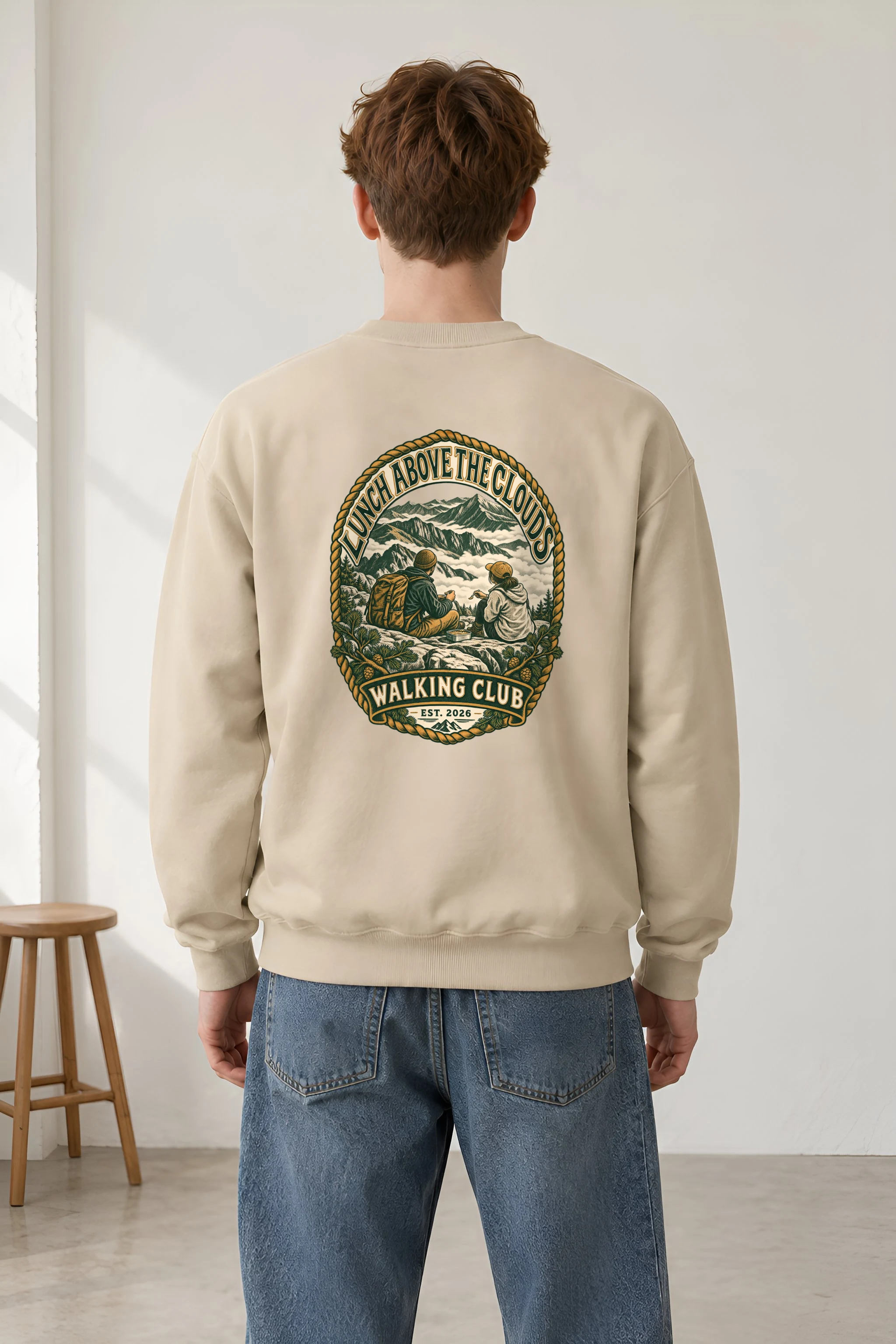 "Lunch Above the Clouds" Heavy Blend Unisex Crewneck Sweatshirt