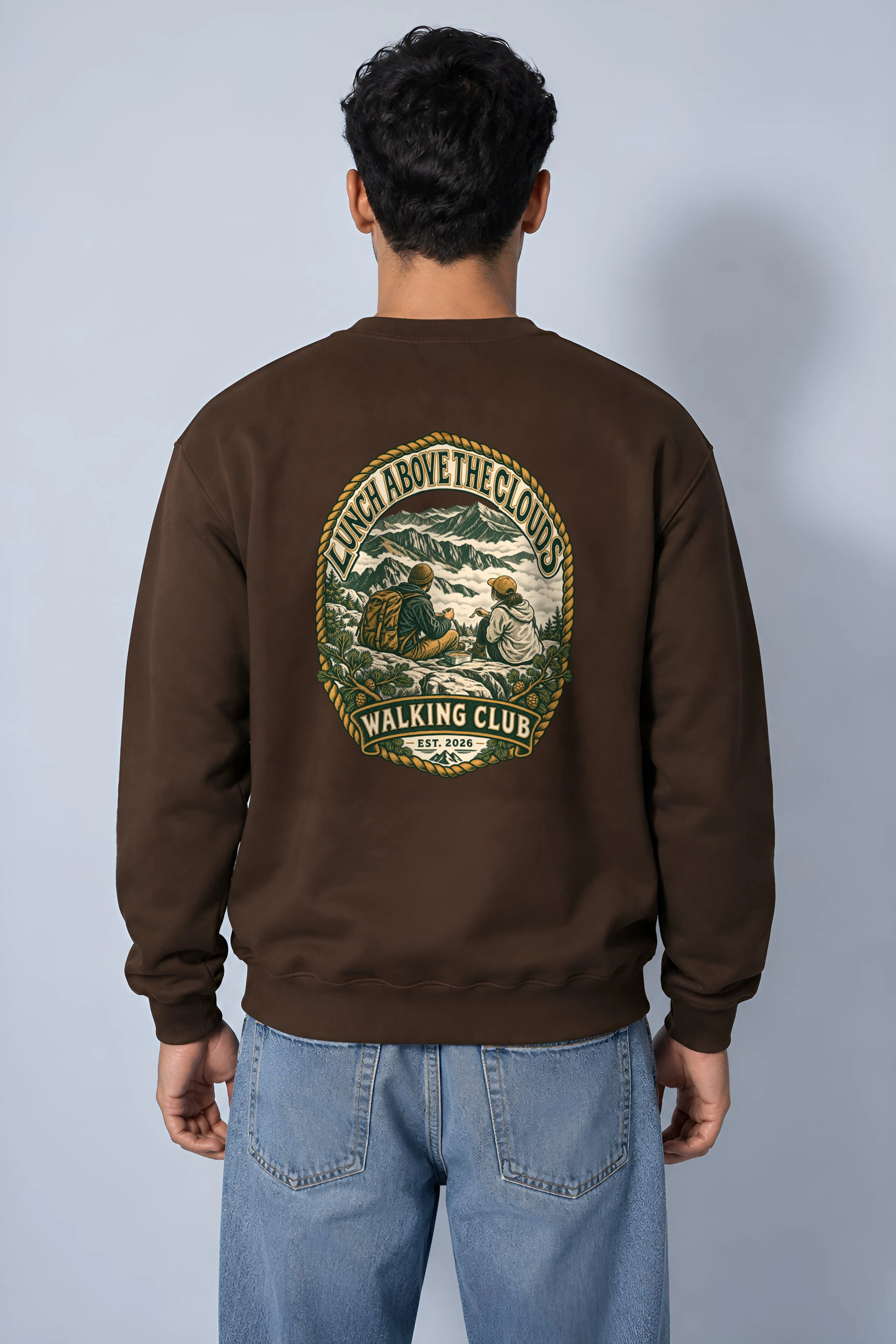 "Lunch Above the Clouds" Heavy Blend Unisex Crewneck Sweatshirt