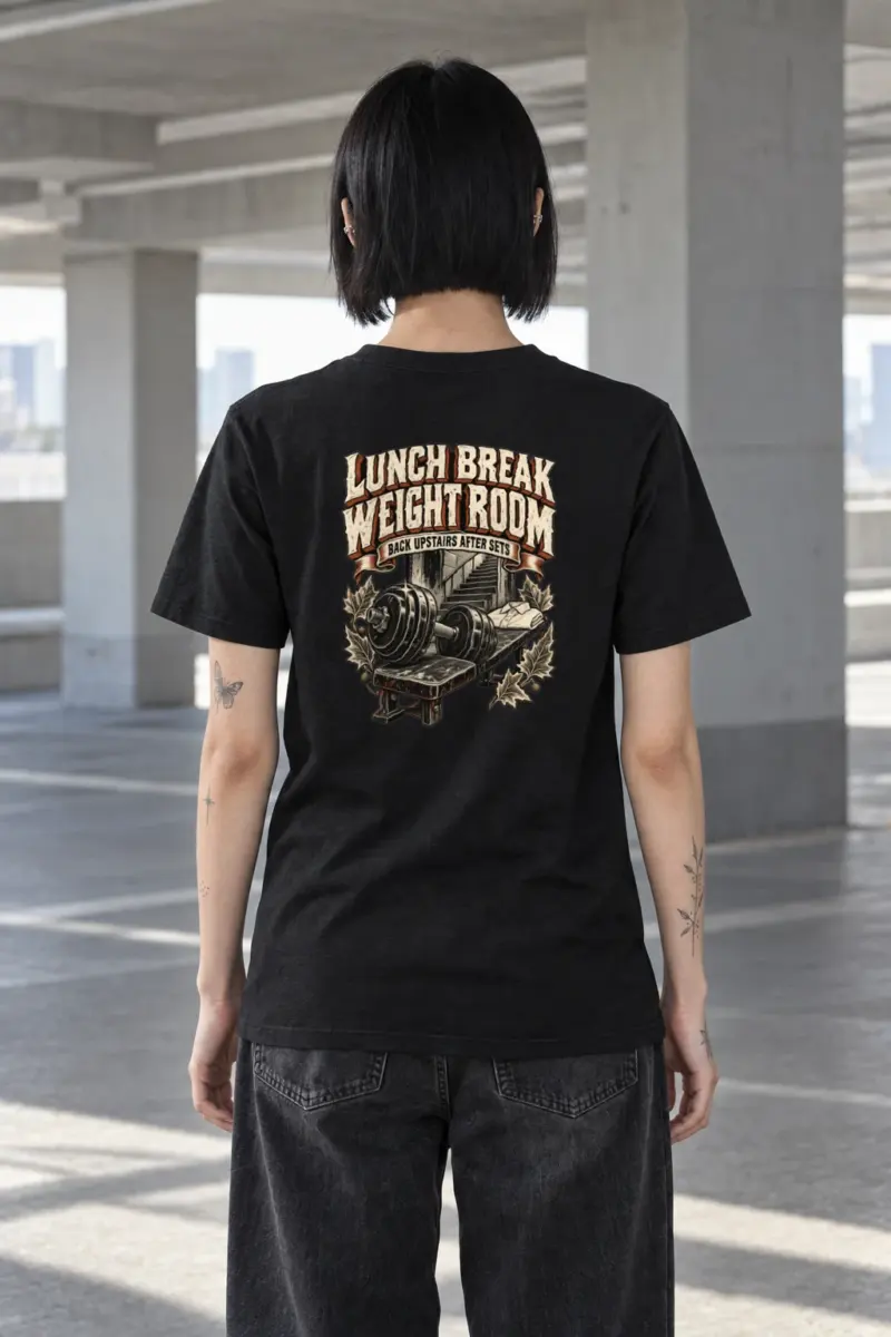 "Lunch Break Weight Room" Heavyweight Unisex Crewneck T-shirt