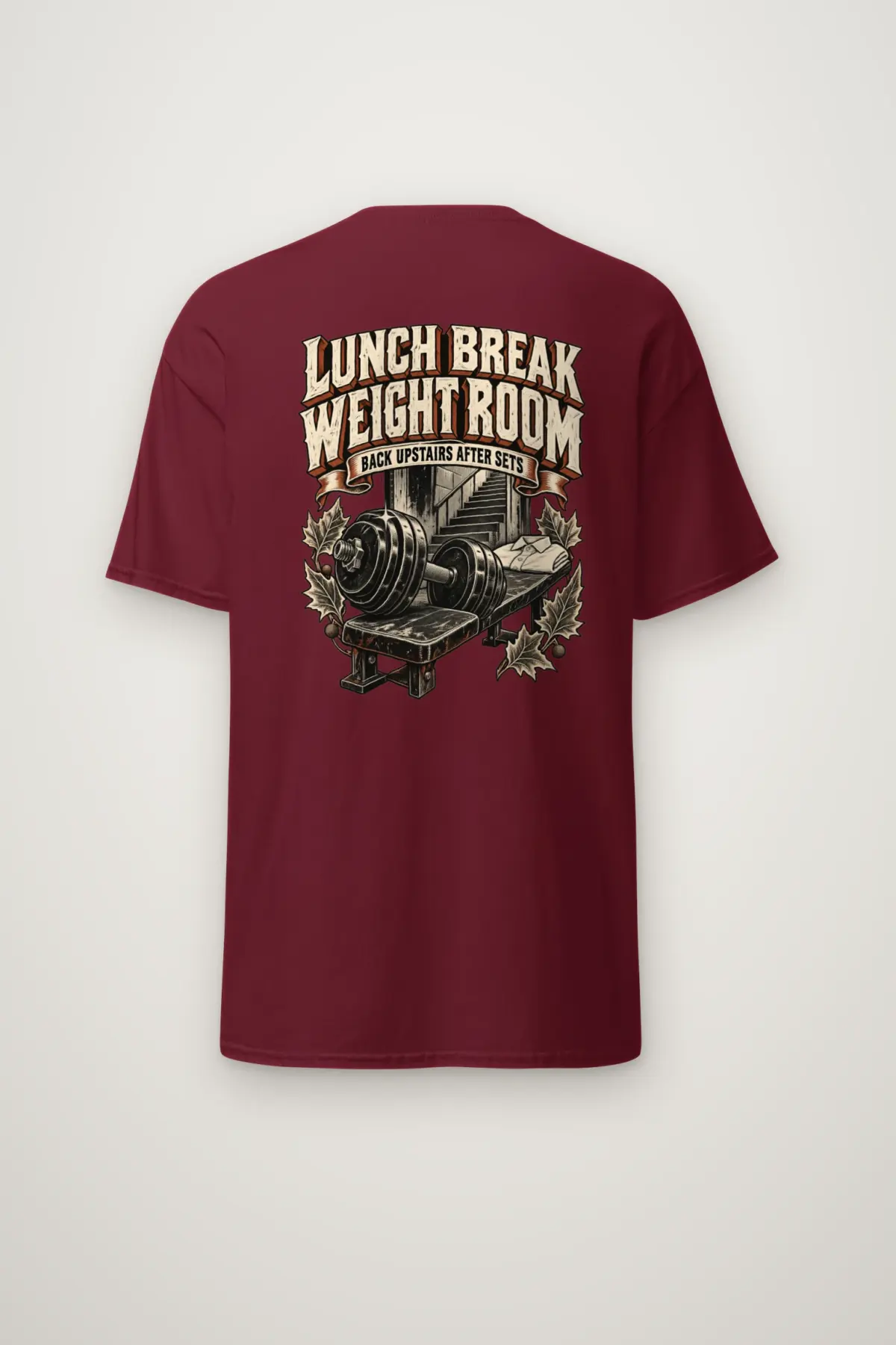"Lunch Break Weight Room" Heavyweight Unisex Crewneck T-shirt