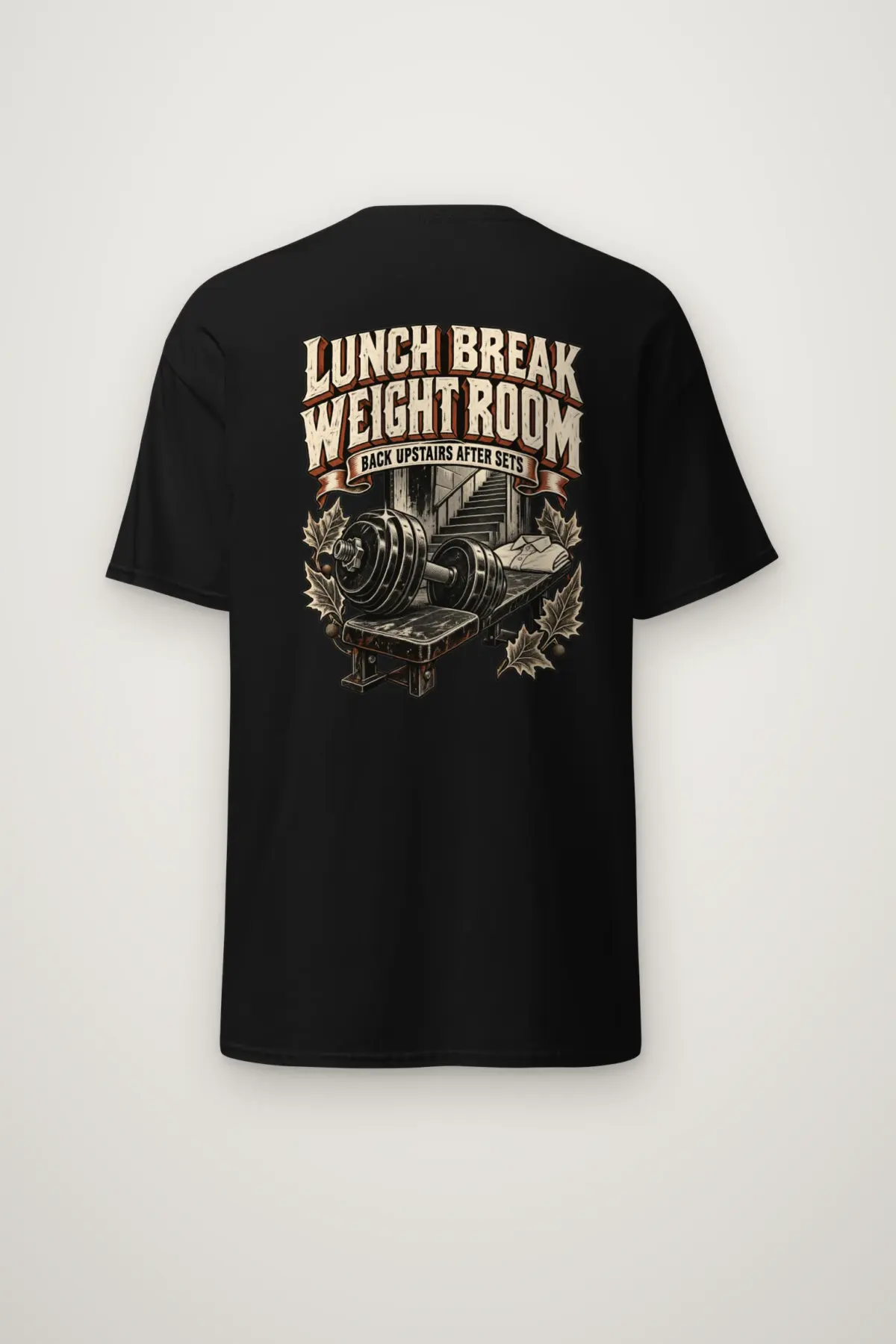"Lunch Break Weight Room" Heavyweight Unisex Crewneck T-shirt