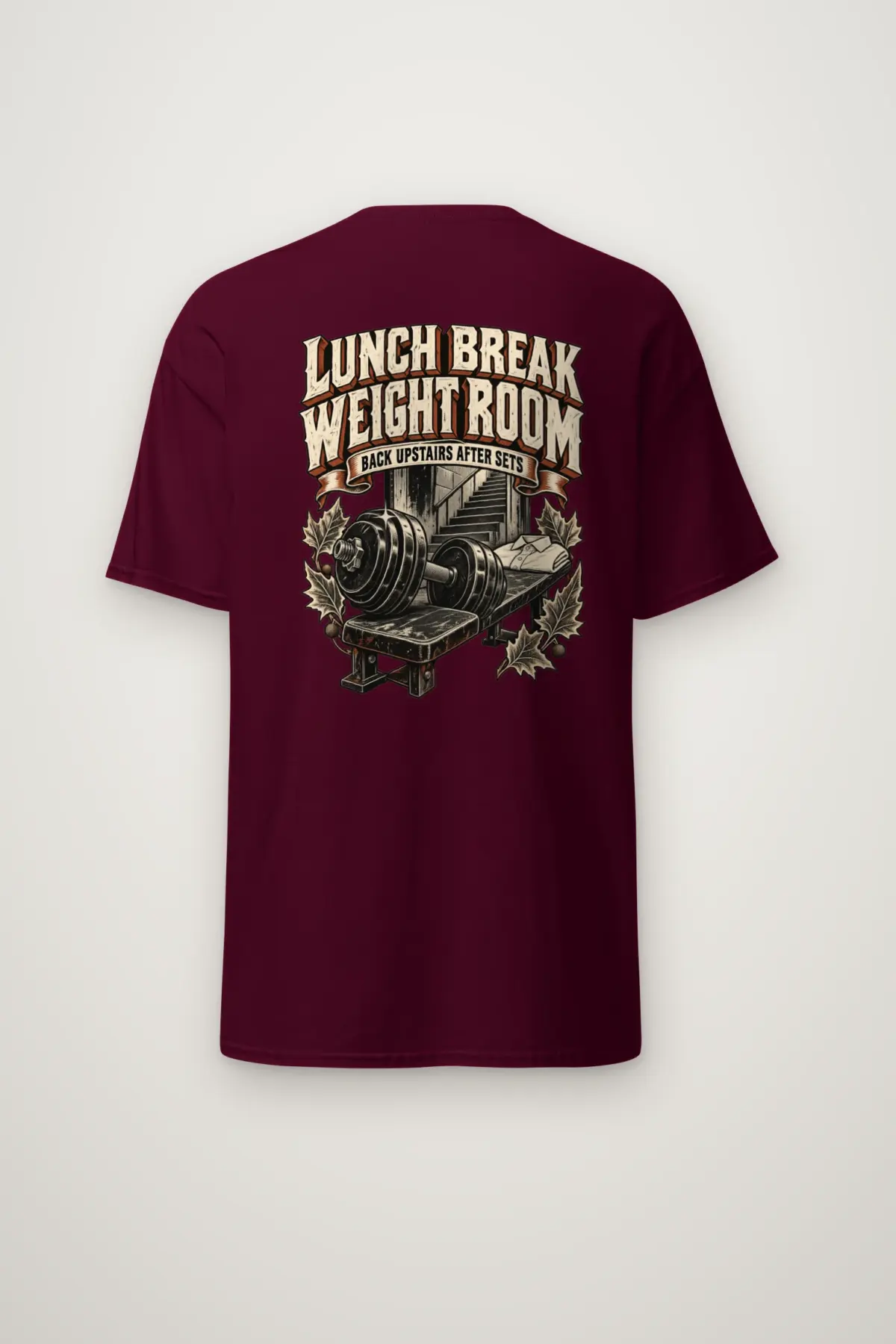 "Lunch Break Weight Room" Heavyweight Unisex Crewneck T-shirt