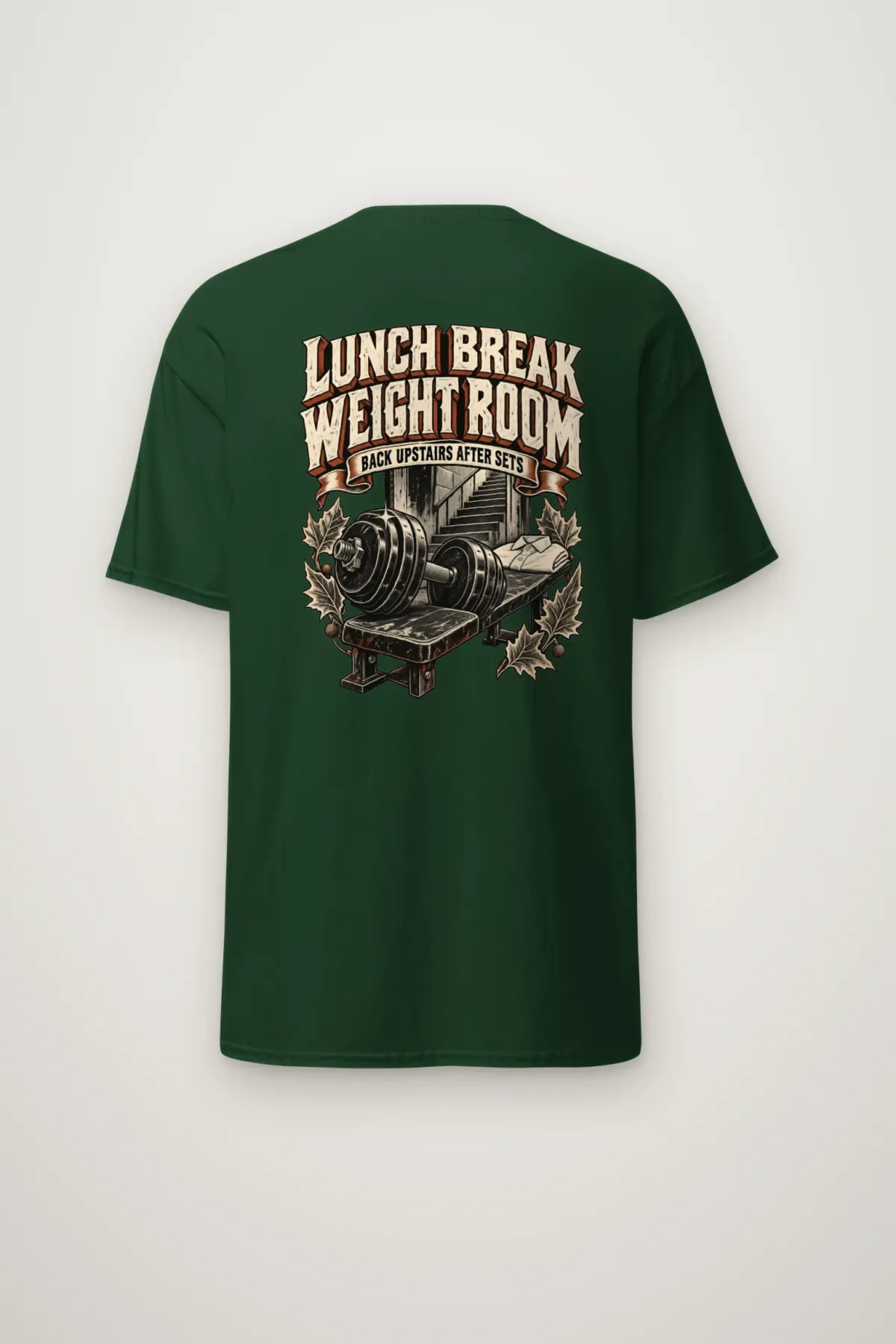"Lunch Break Weight Room" Heavyweight Unisex Crewneck T-shirt
