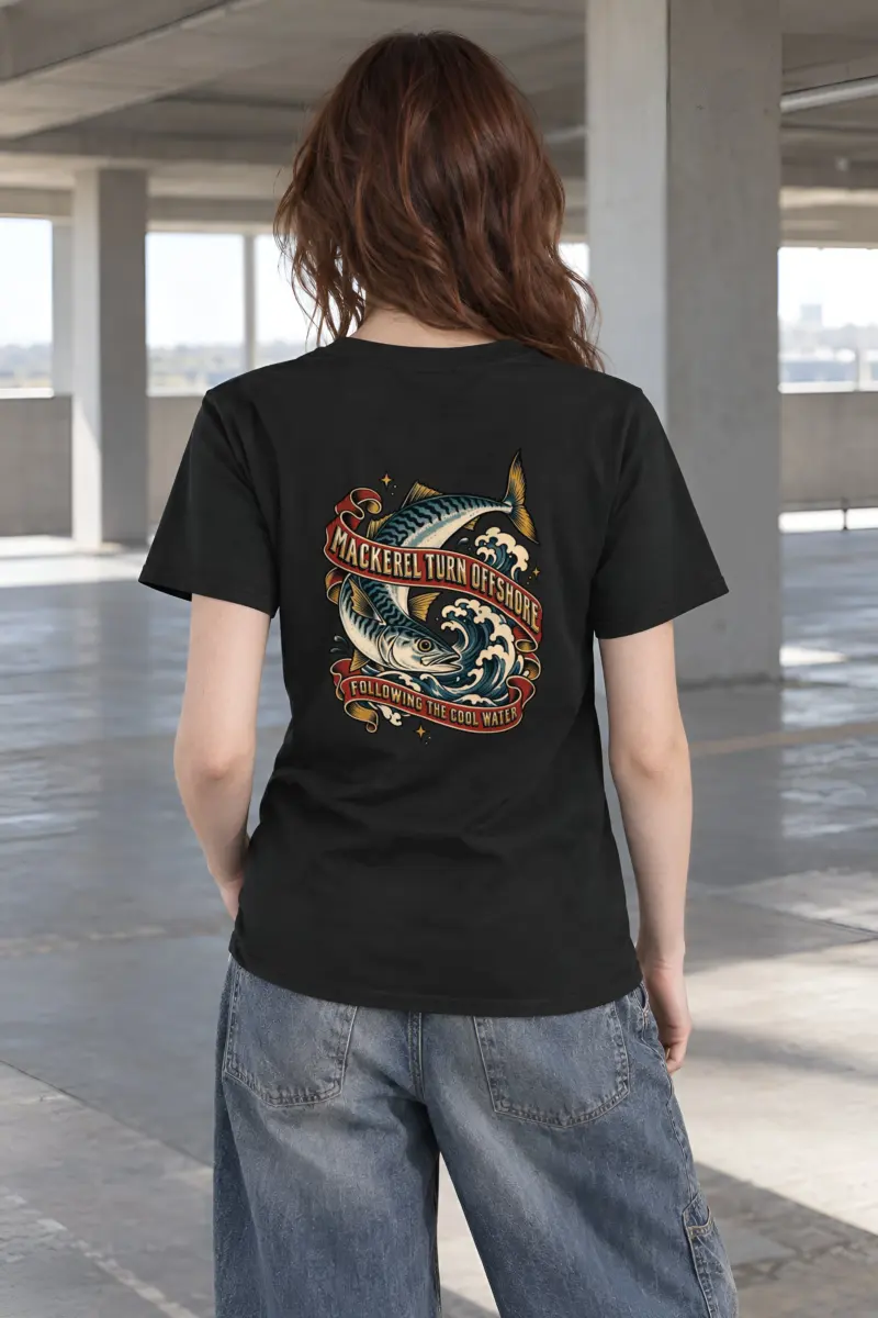 "Mackerel Turn Offshore" Heavyweight Unisex Crewneck T-shirt