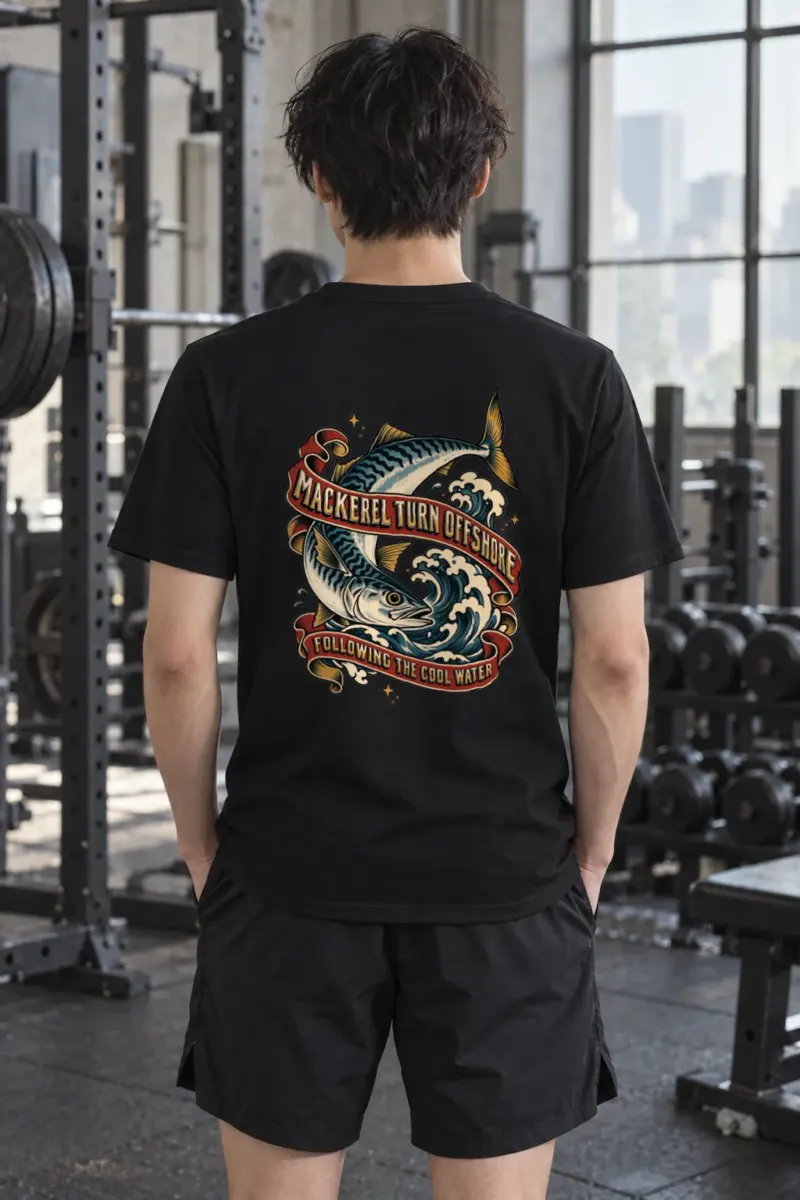"Mackerel Turn Offshore" Heavyweight Unisex Crewneck T-shirt