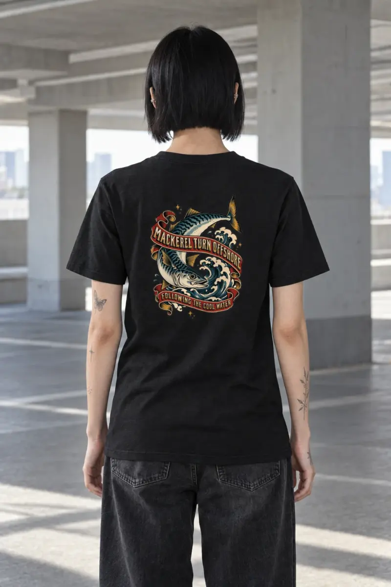 "Mackerel Turn Offshore" Heavyweight Unisex Crewneck T-shirt