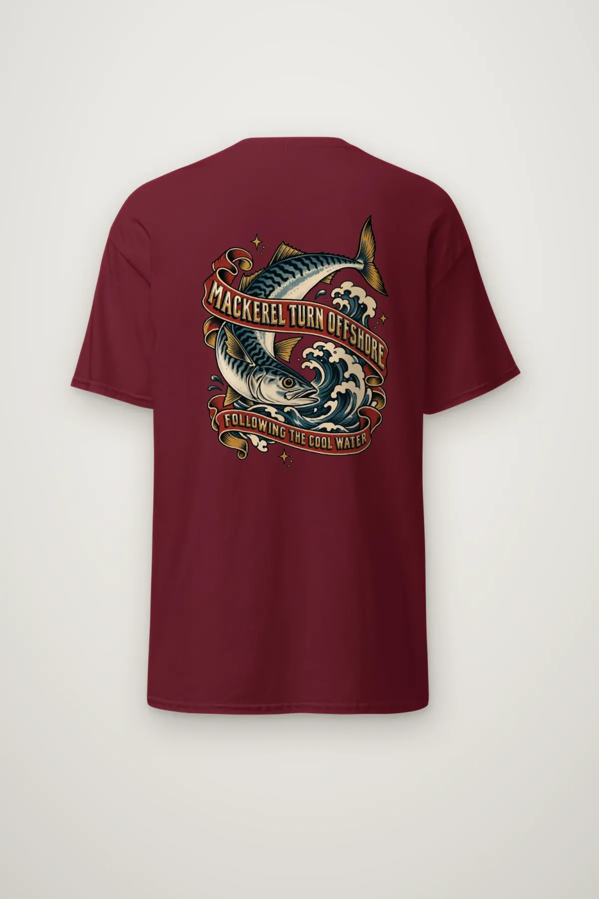 "Mackerel Turn Offshore" Heavyweight Unisex Crewneck T-shirt