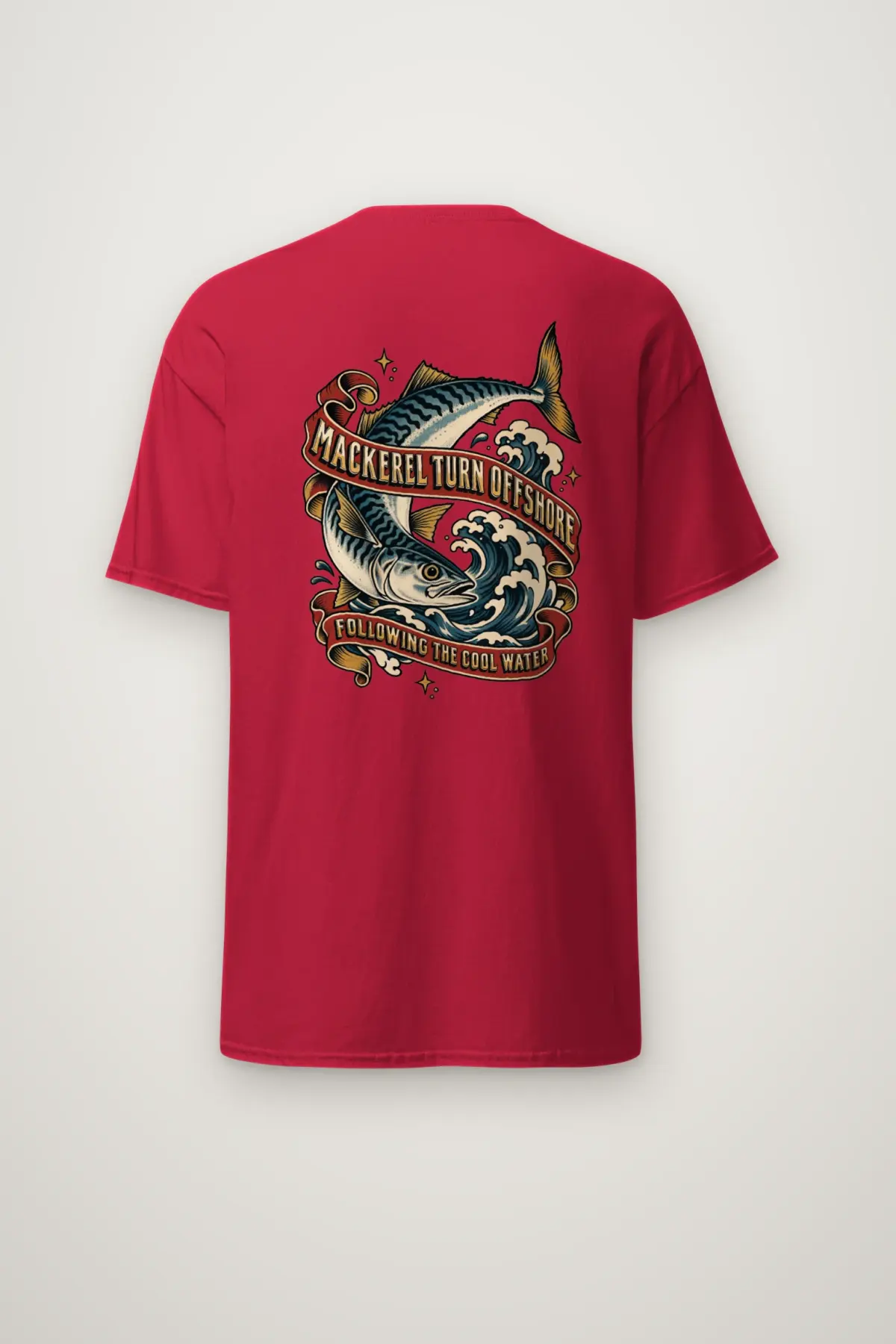 "Mackerel Turn Offshore" Heavyweight Unisex Crewneck T-shirt