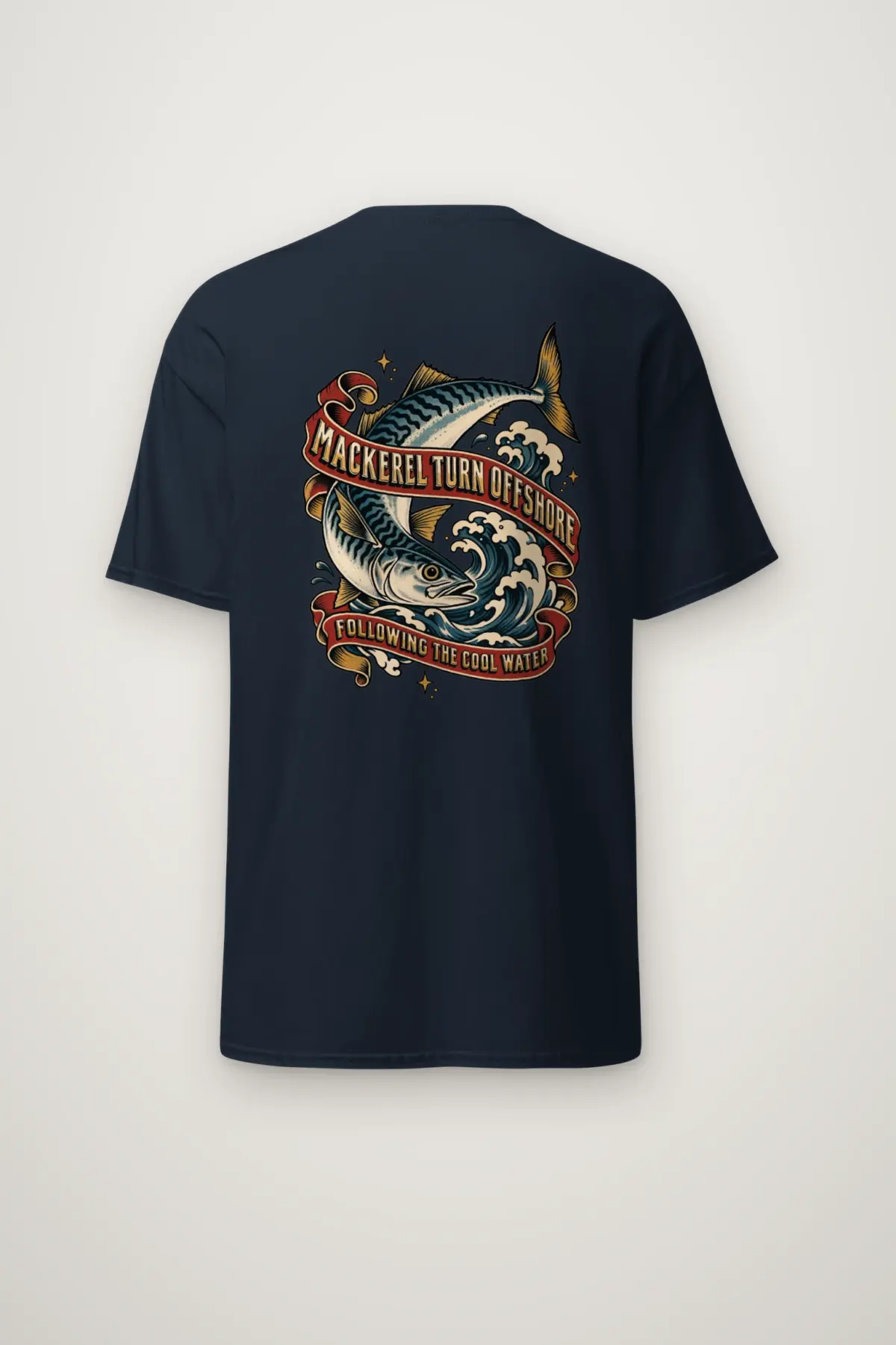 "Mackerel Turn Offshore" Heavyweight Unisex Crewneck T-shirt
