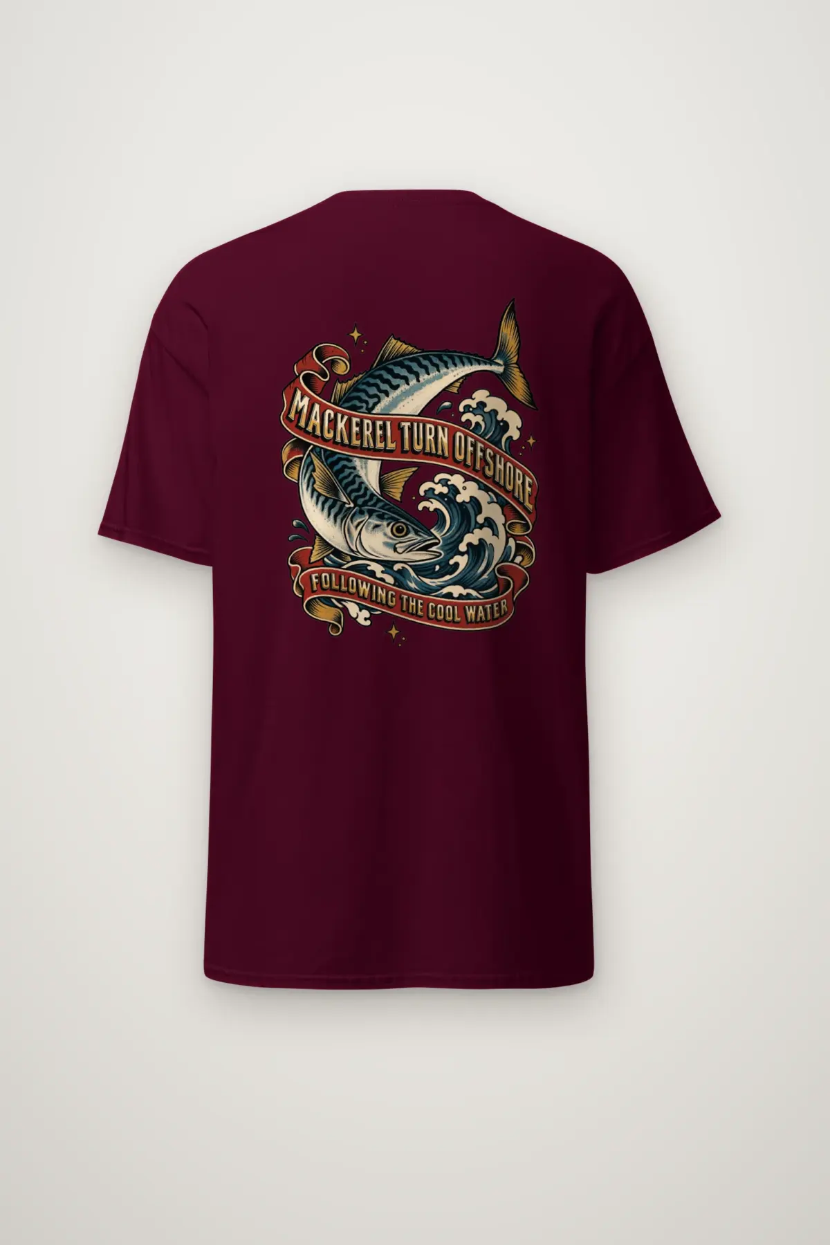 "Mackerel Turn Offshore" Heavyweight Unisex Crewneck T-shirt