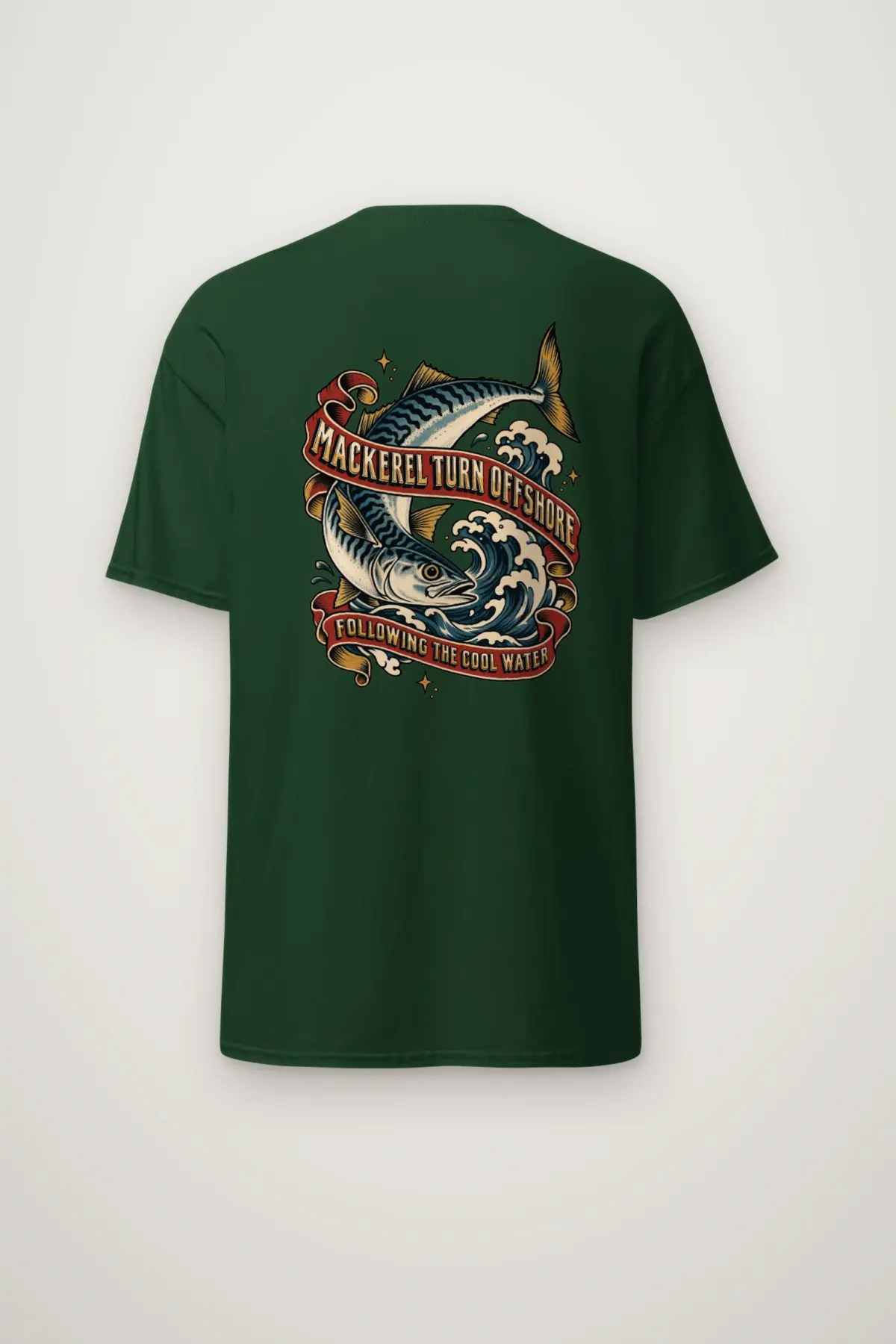 "Mackerel Turn Offshore" Heavyweight Unisex Crewneck T-shirt