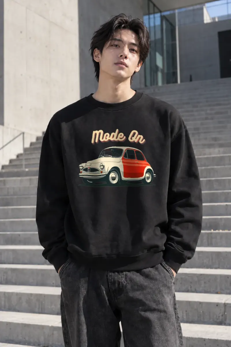 “Made In Compact Car” Heavy Blend Unisex Crewneck Sweatshirt | Gildan 18000