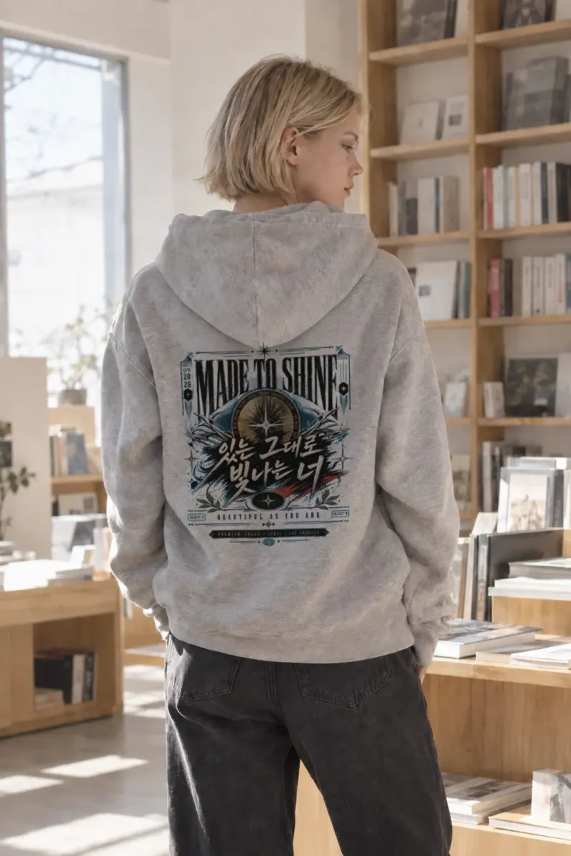 "Made To Shine Compass" Heavy Blend Unisex Pullover Hoodie | Gildan 18500