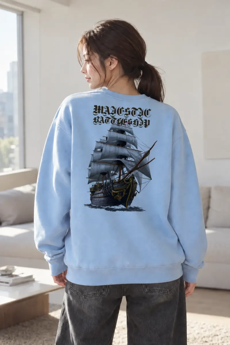 "Majestic Battleship" Heavy Blend Unisex Crewneck Sweatshirt | Gildan 18000