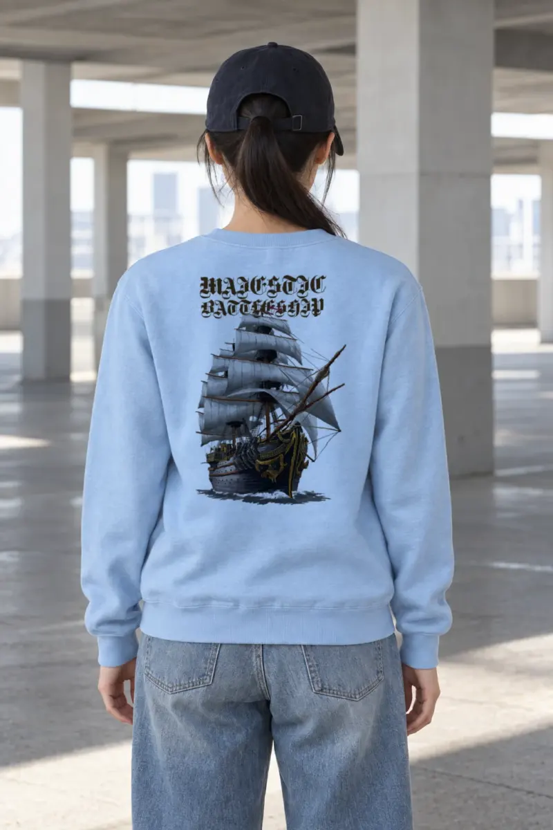 "Majestic Battleship" Heavy Blend Unisex Crewneck Sweatshirt | Gildan 18000