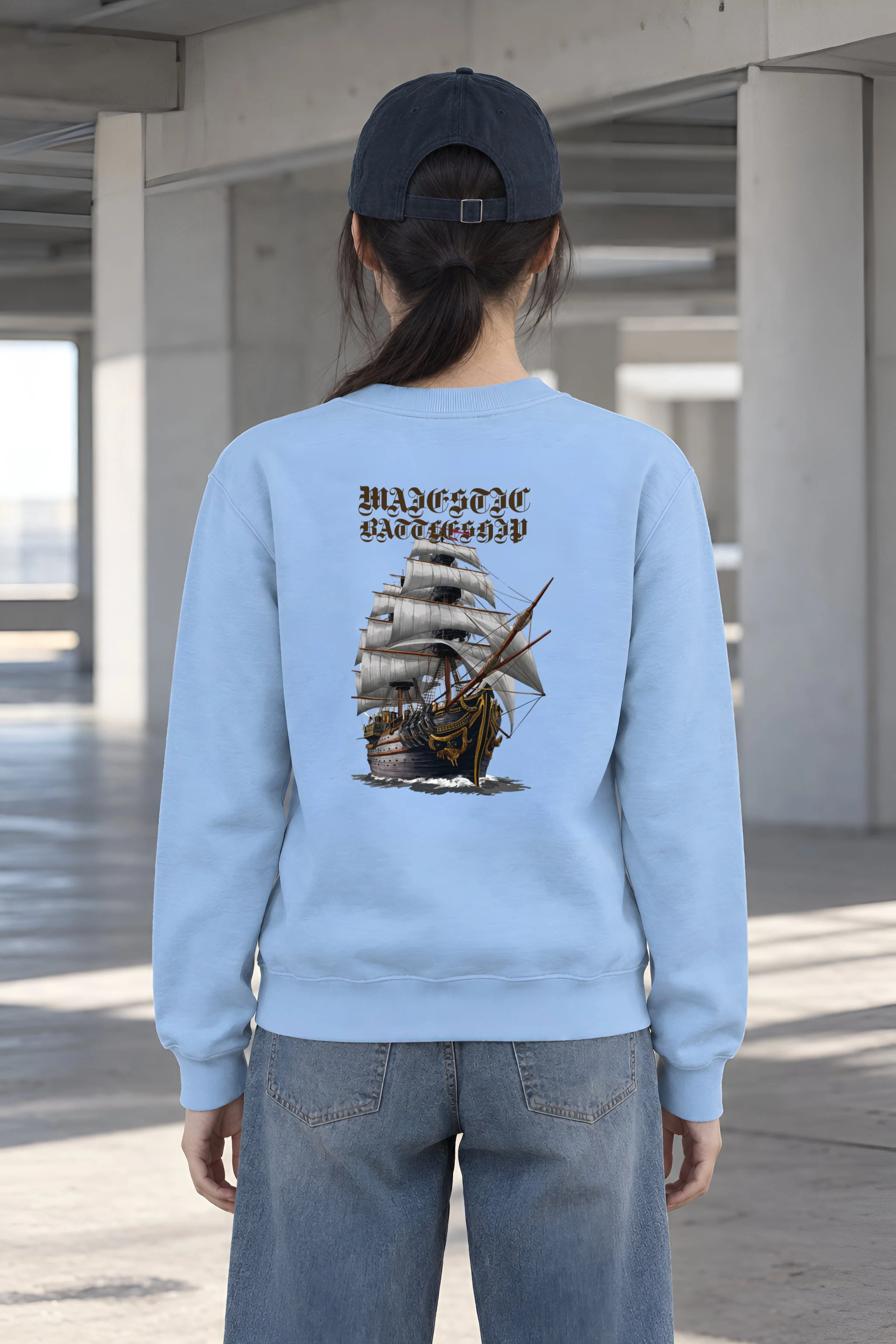"Majestic Battleship" Heavy Blend Unisex Crewneck Sweatshirt