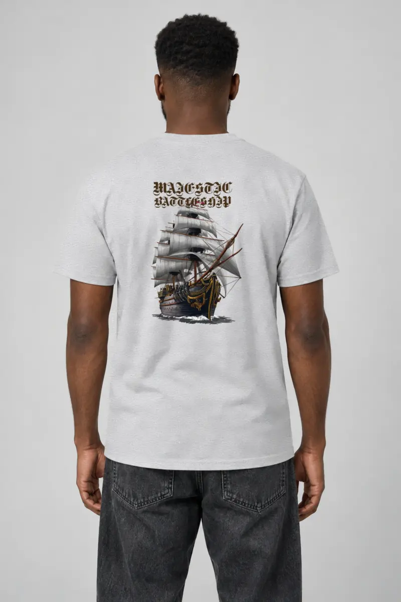 "Majestic Battleship" Heavyweight Unisex Crewneck T-shirt