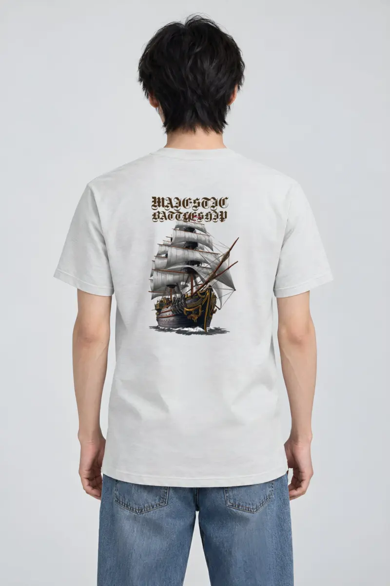 "Majestic Battleship" Heavyweight Unisex Crewneck T-shirt
