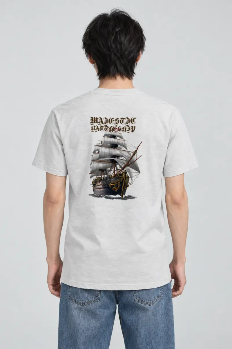 "Majestic Battleship" Heavyweight Unisex Crewneck T-shirt