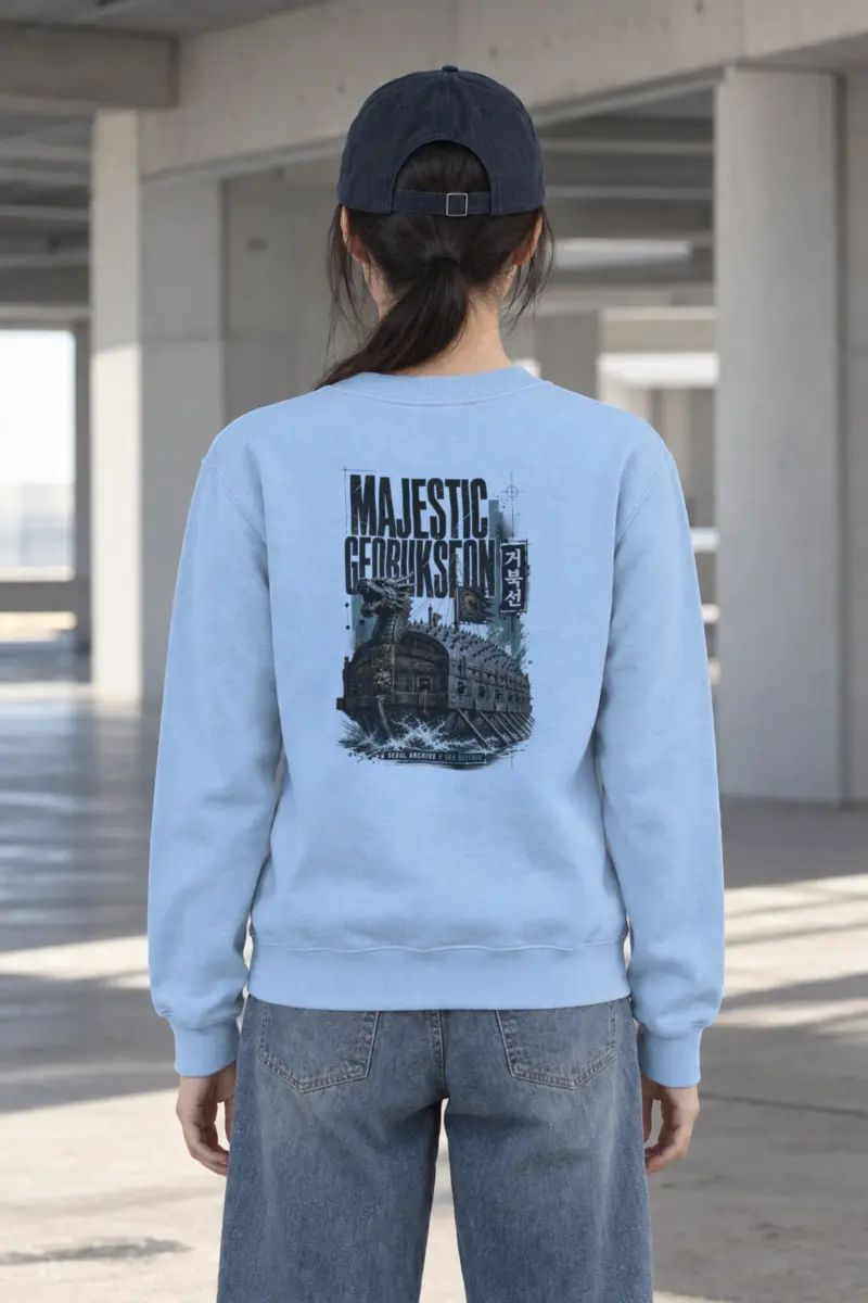"Majestic Geobukseon · Admiral Yi Sun-sin 이순신" Heavy Blend Unisex Crewneck Sweatshirt