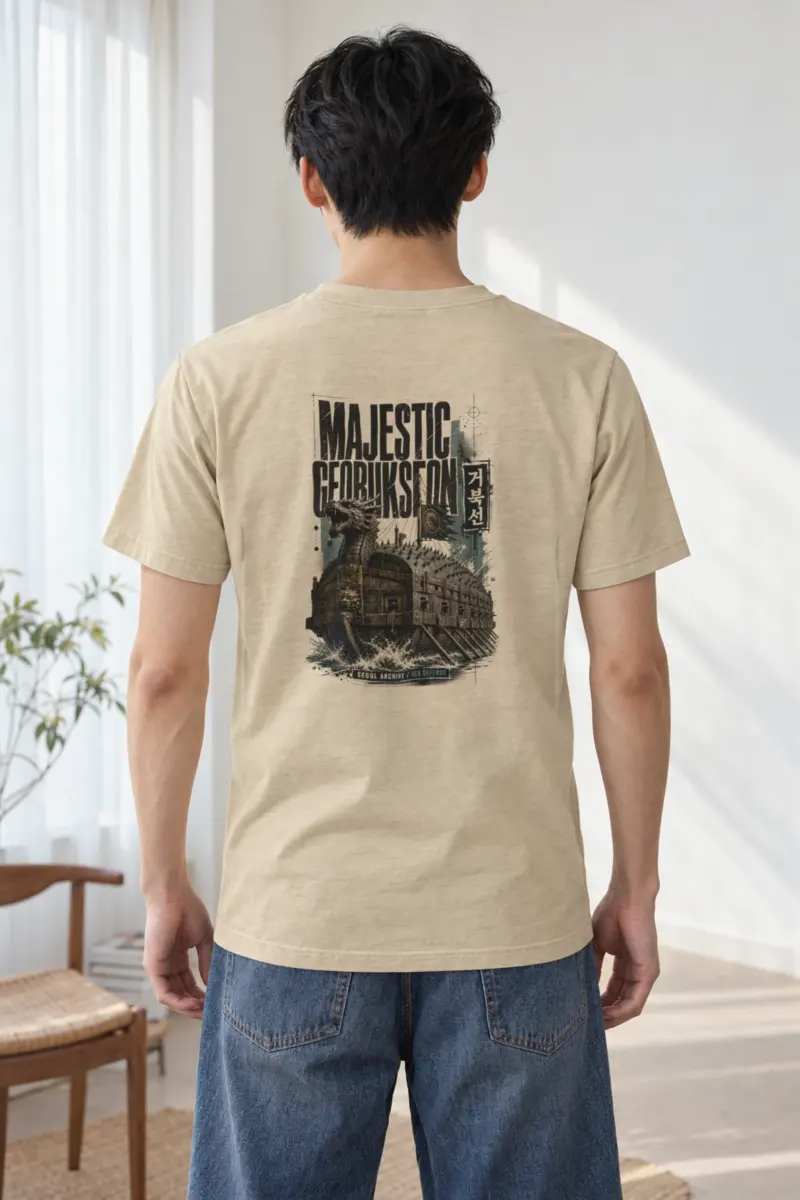 "Majestic Geobukseon · Admiral Yi Sun-sin 이순신" Heavyweight Unisex Crewneck T-shirt
